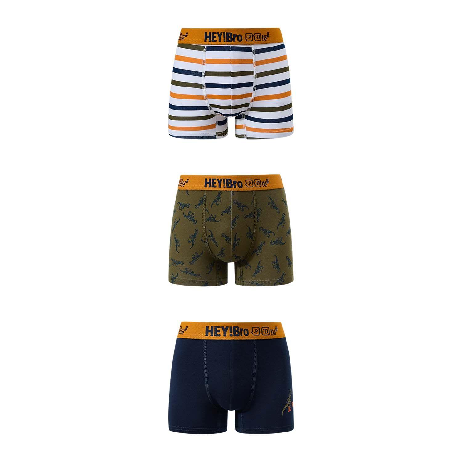 Boxer Niño Tripack Niño Verde Militar-0