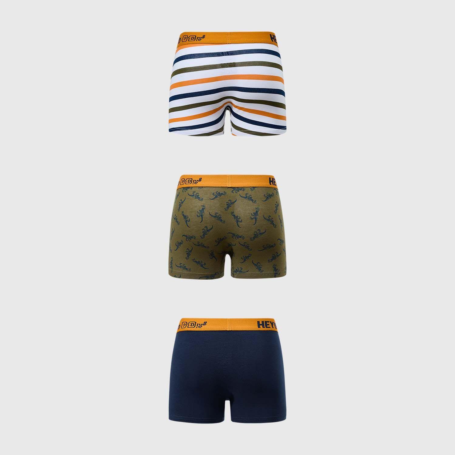Boxer Niño Tripack Niño Verde Militar-1