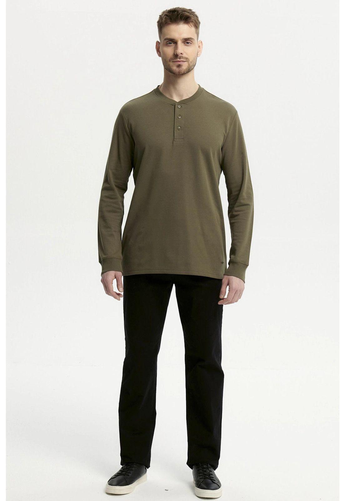 Polera Hombre Slim Verde - Vl-3