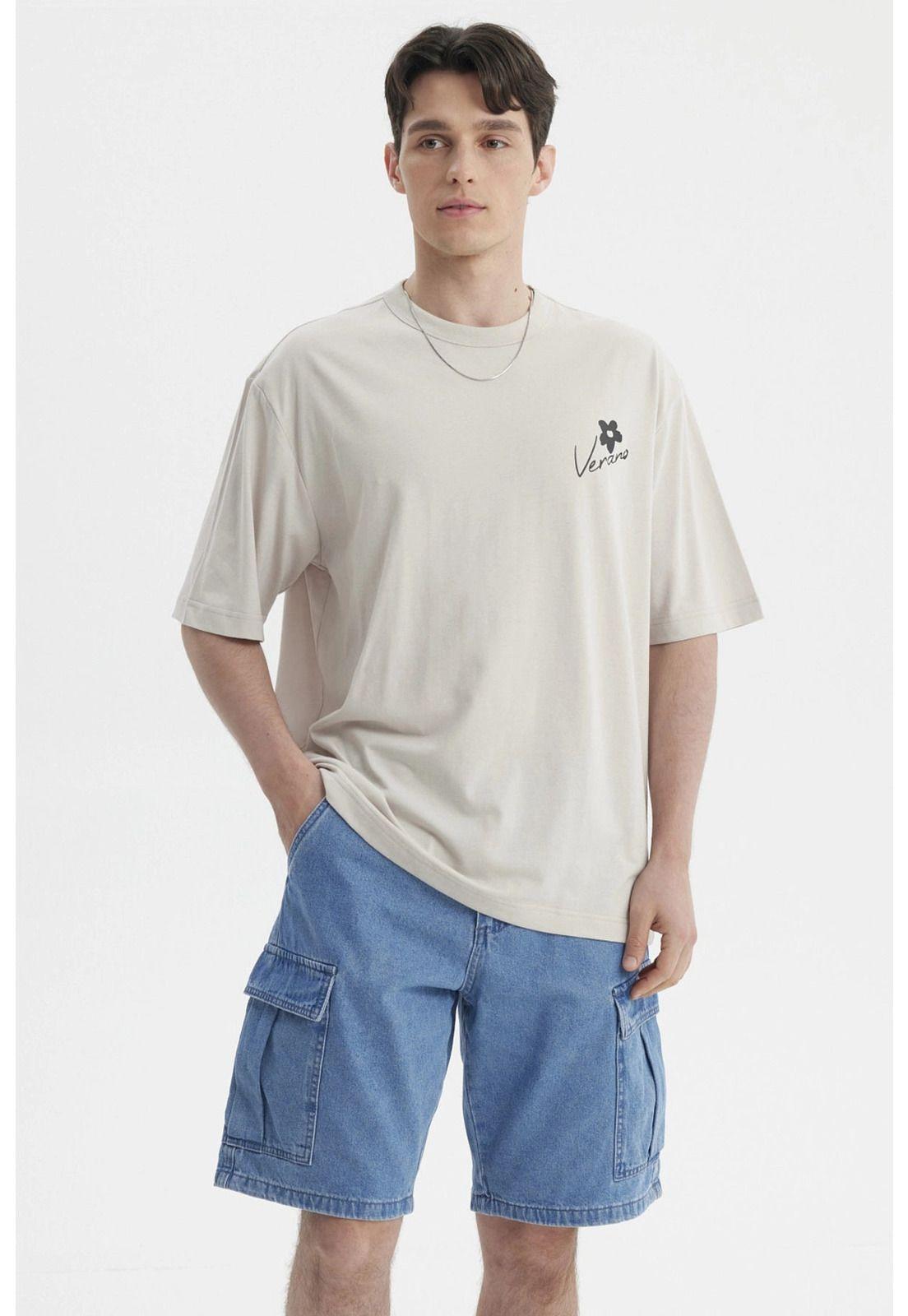 Polera Hombre Print Beige- ll-0