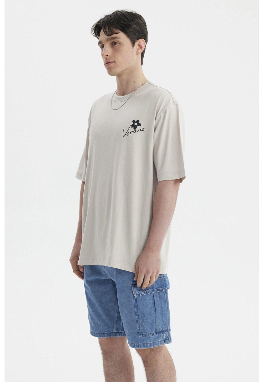 Polera Hombre Print Beige- ll-2