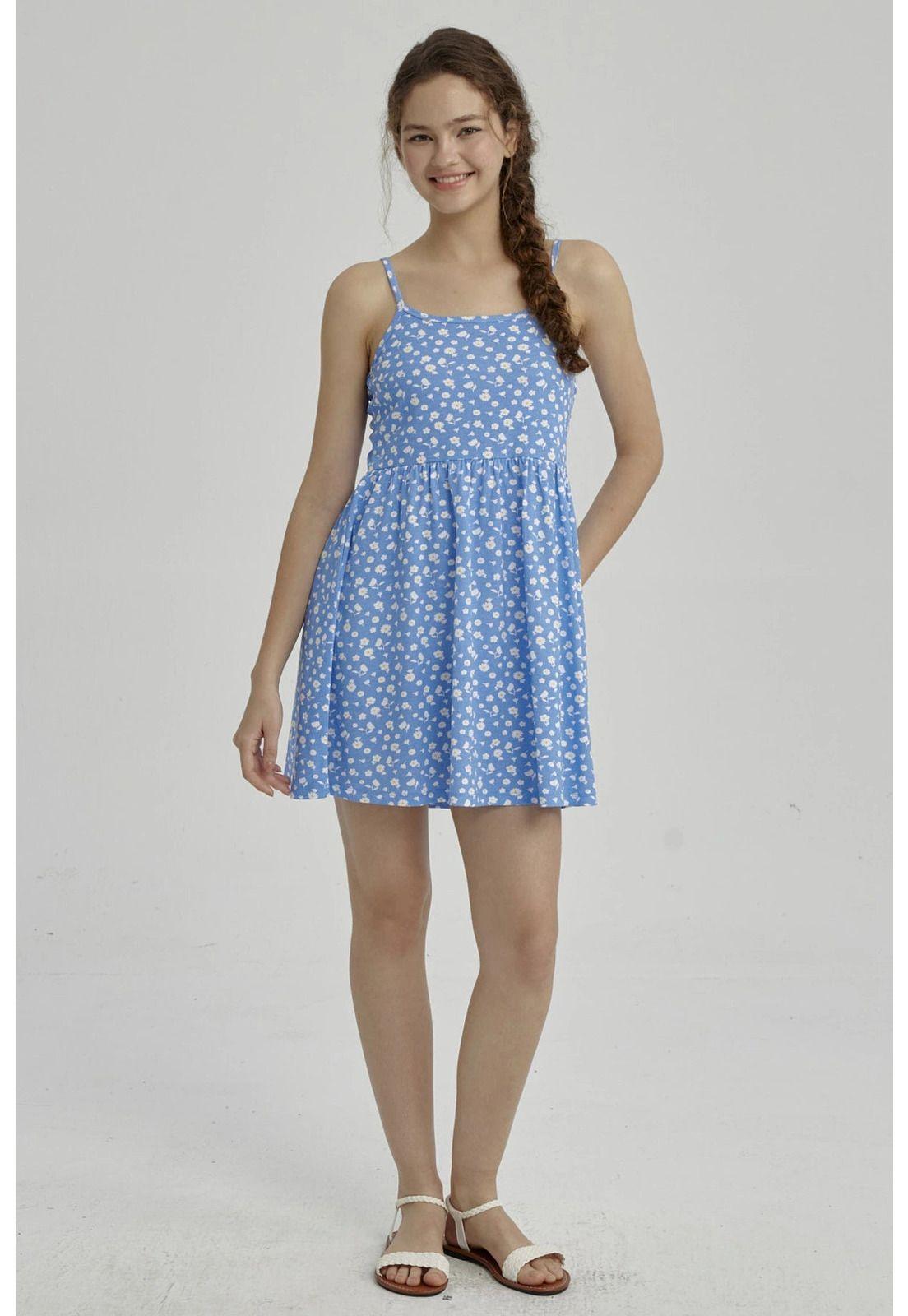 Vestido Niña Básico Teen Calipso Oscuro-0