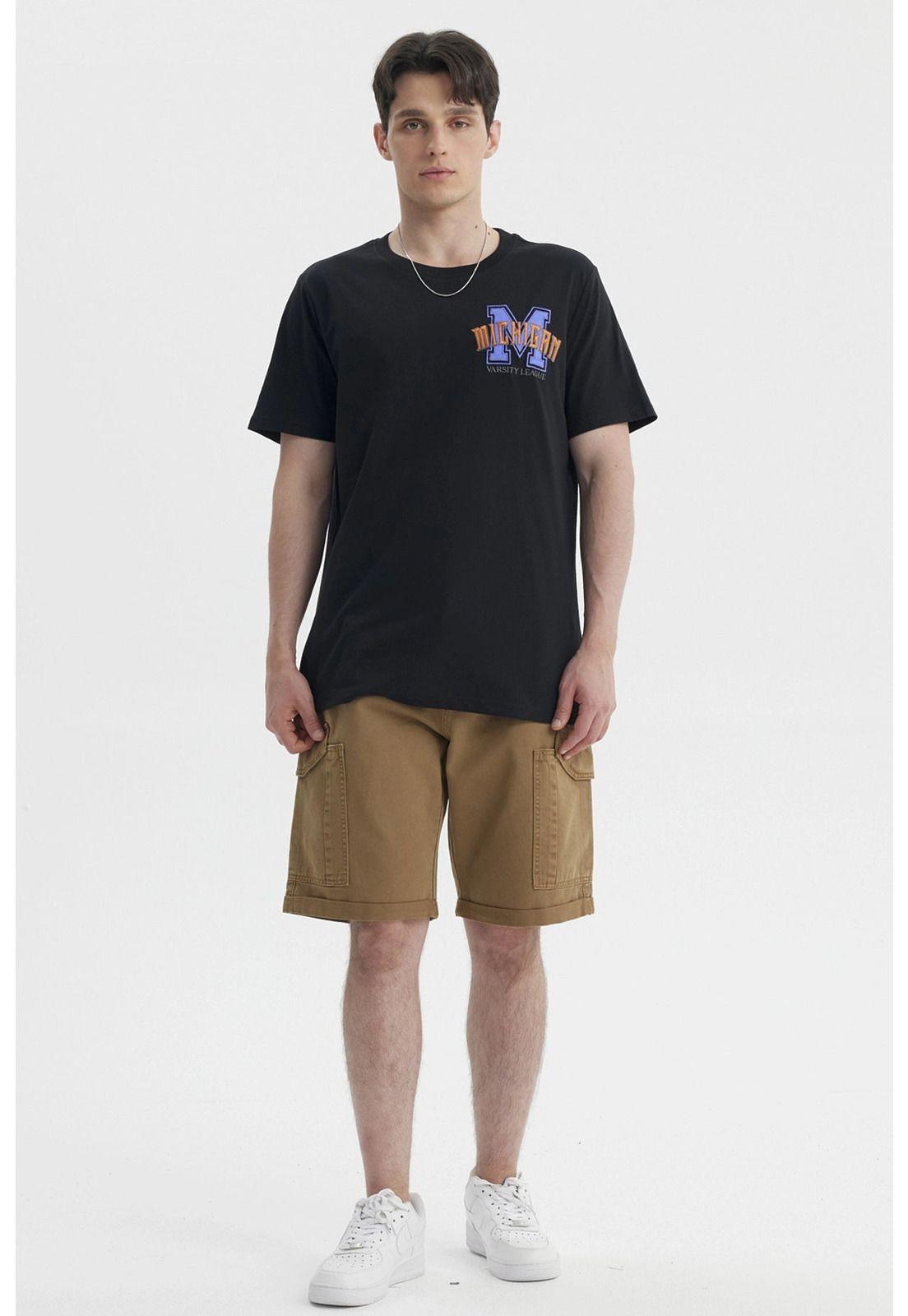 Polera Hombre Oversize Bordado Negro-3