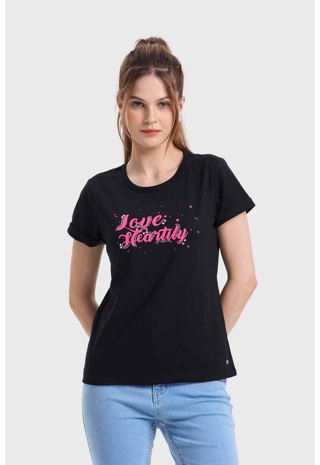 Polera Mujer Gráfica Roll Up Negro - ll-0