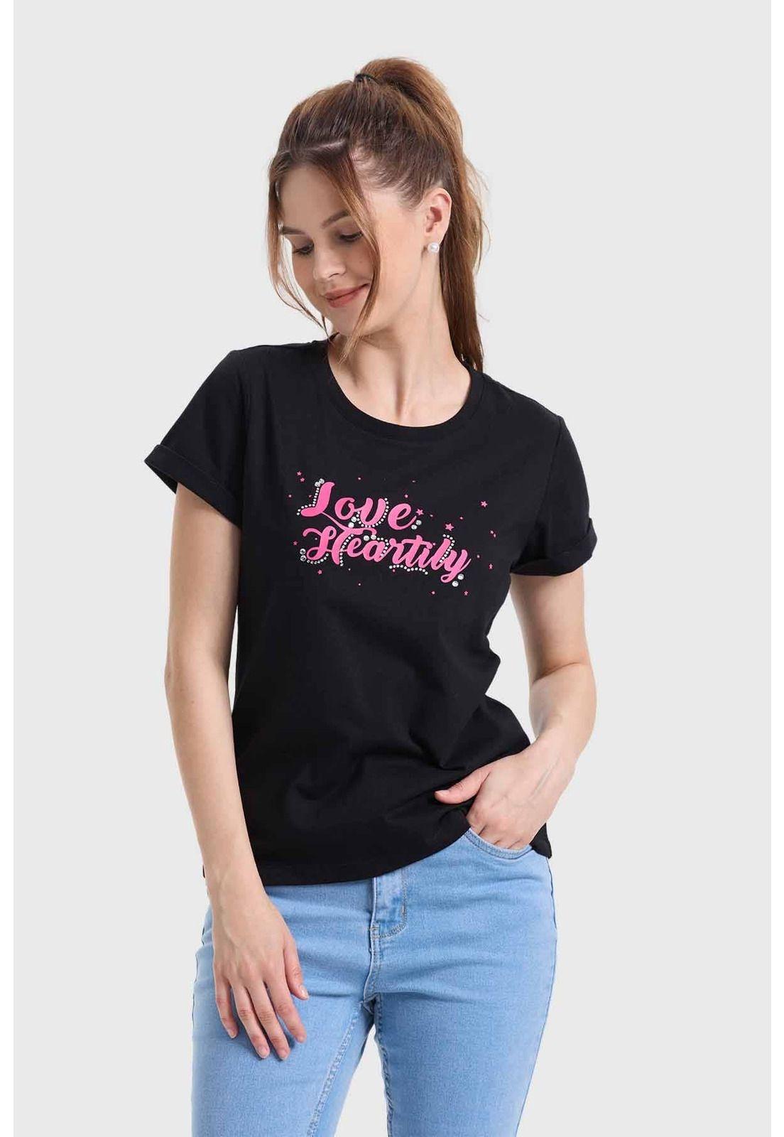 Polera Mujer Gráfica Roll Up Negro - ll-1