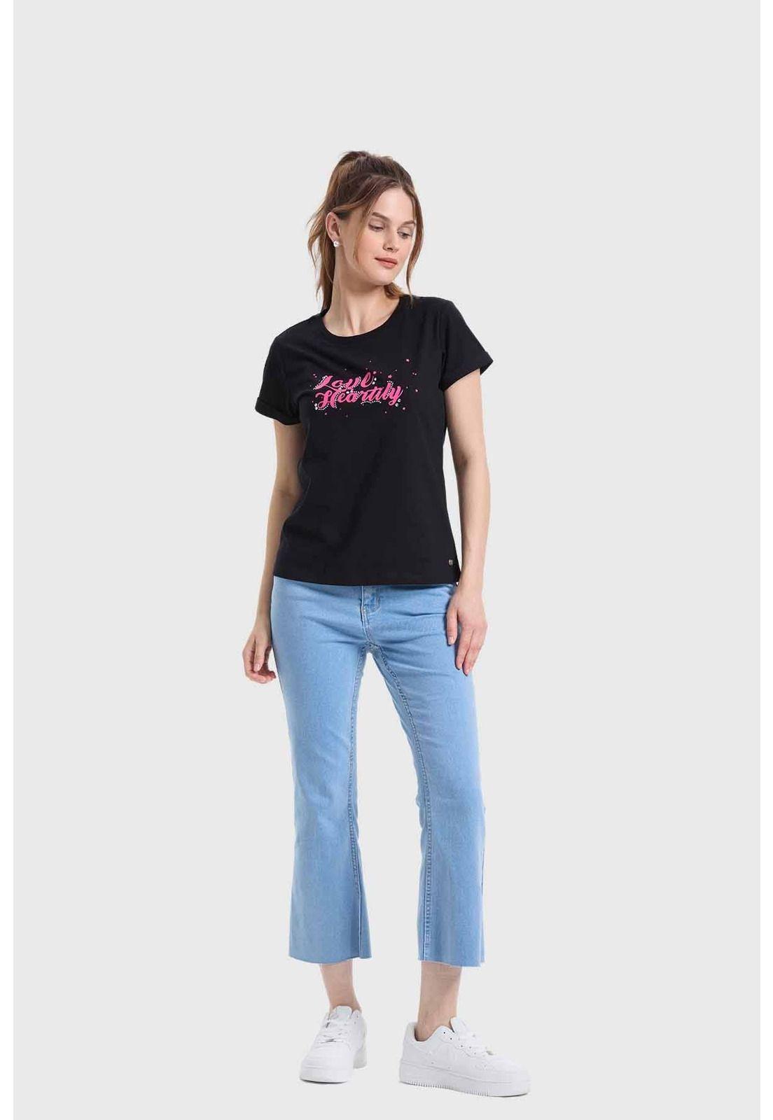 Polera Mujer Gráfica Roll Up Negro - ll-3