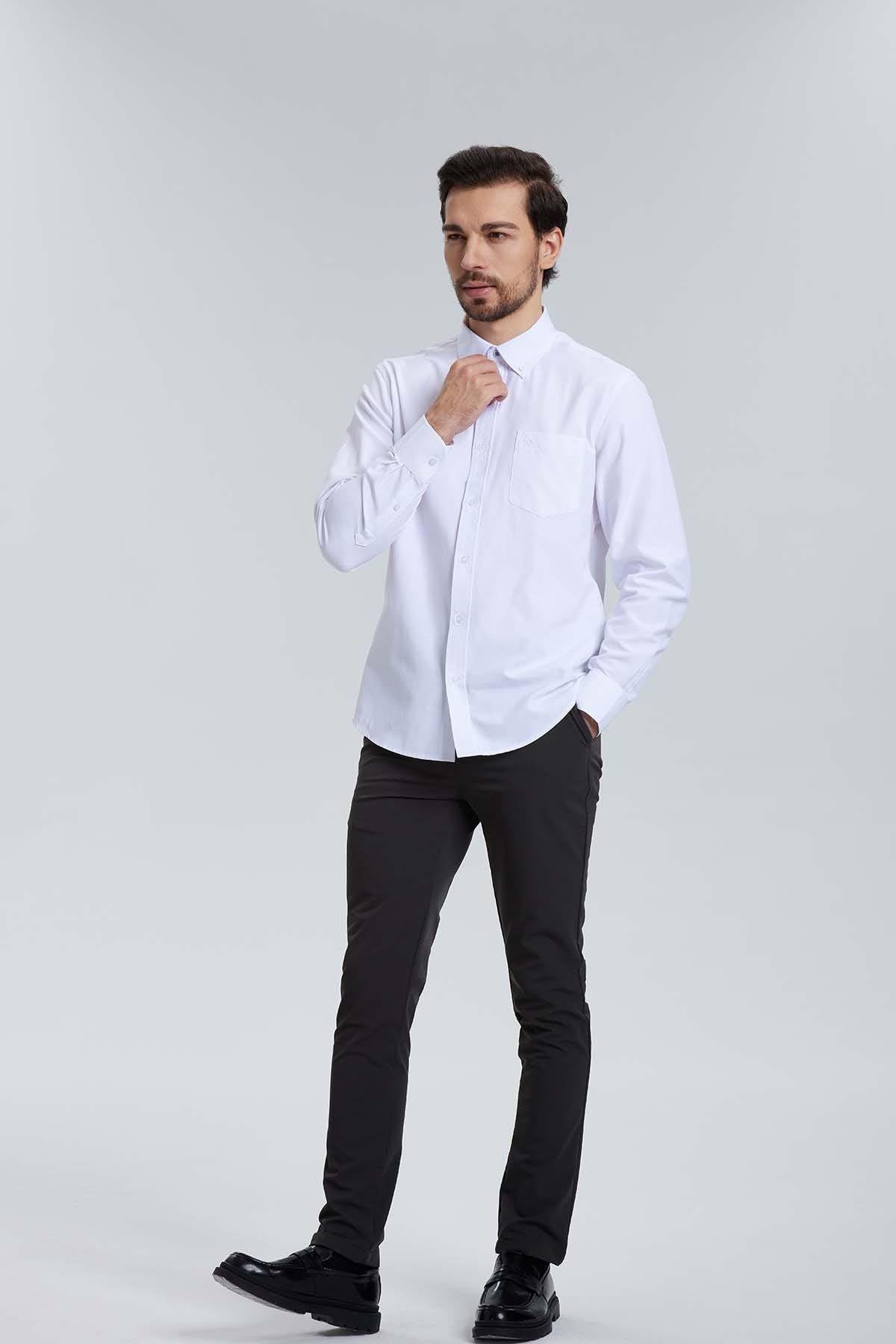 Camisa Oxford Blanco-2