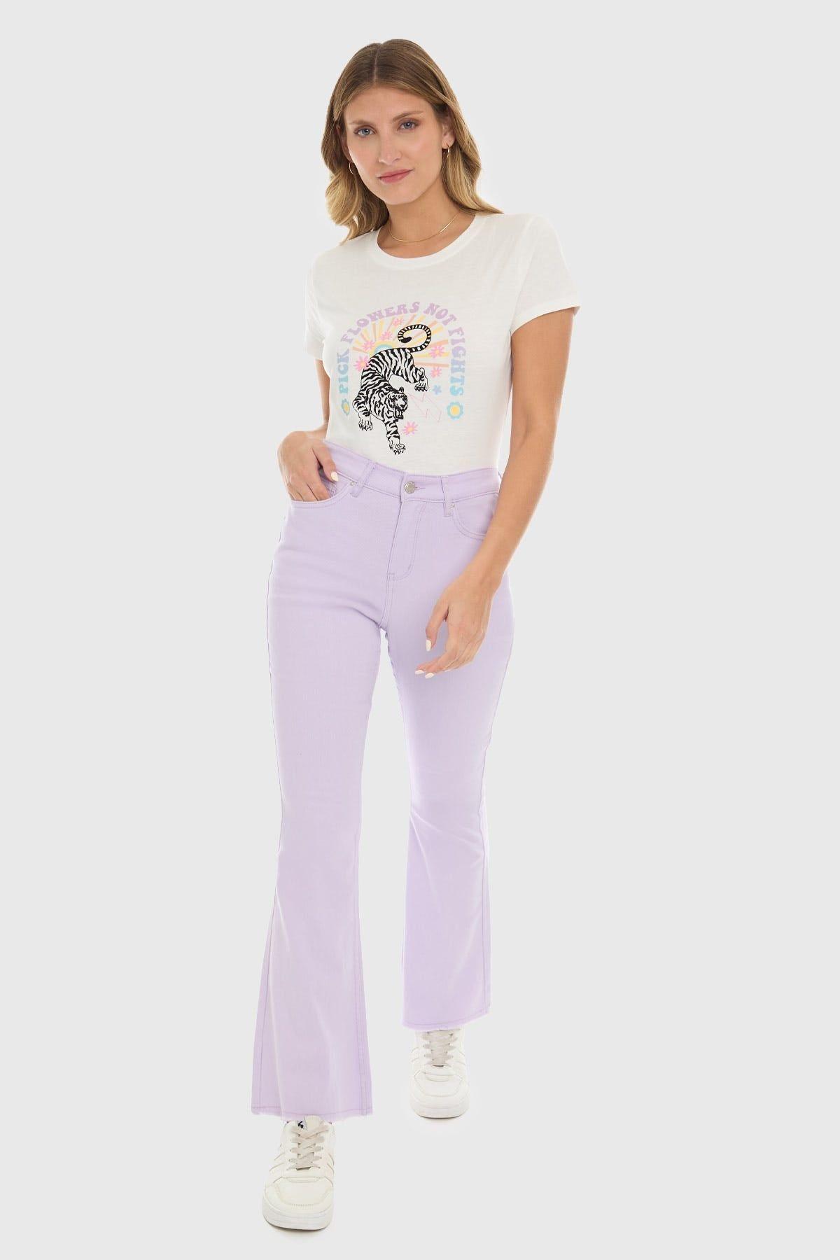 Jeans Mujer Flare Monse Lila-4
