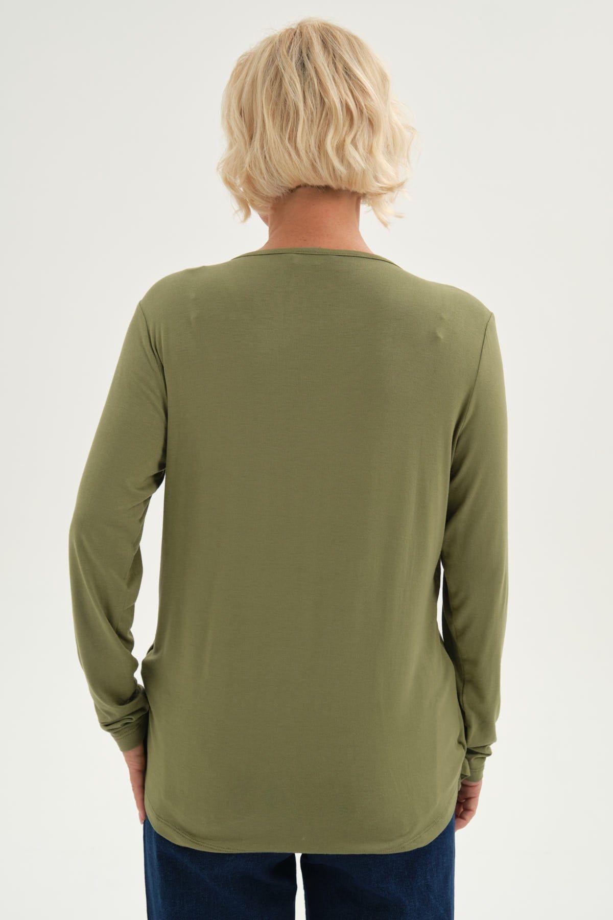 Polera Mujer Tapado Print Verde Militar-2