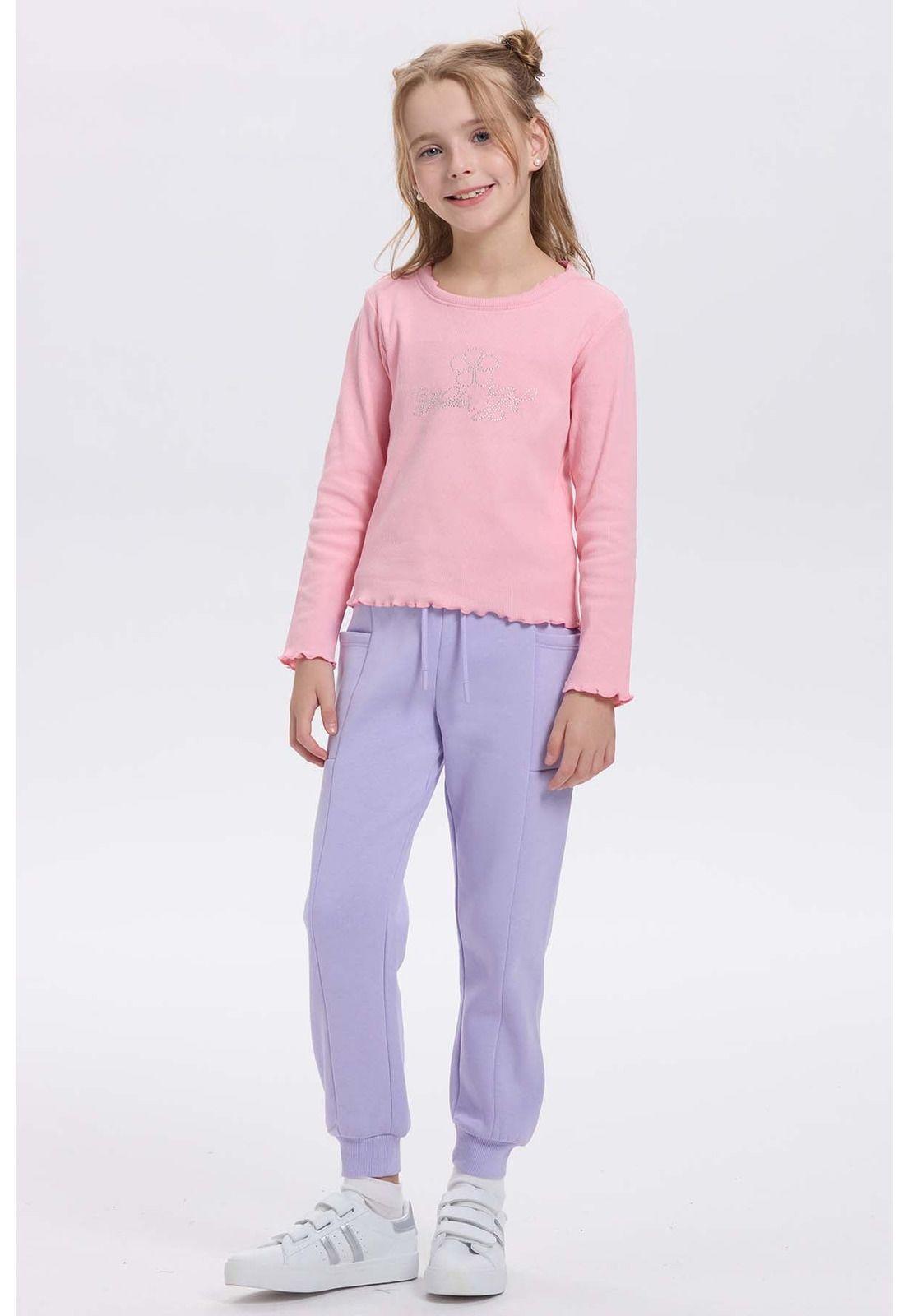 Pantalón Buzo Niña Bipack Negro-6