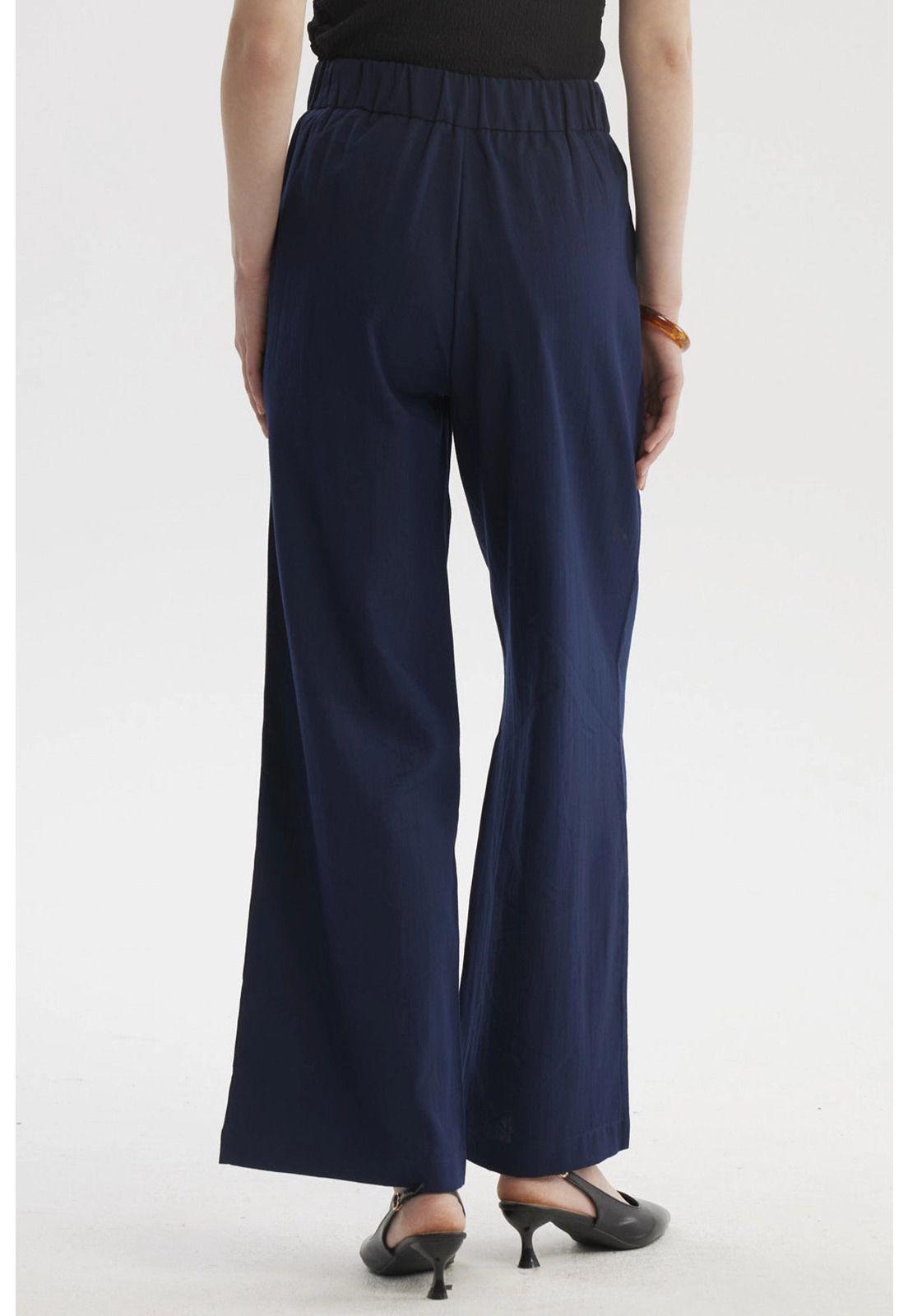 Pantalón Mujer Sastrero 2 Botones Azul-2