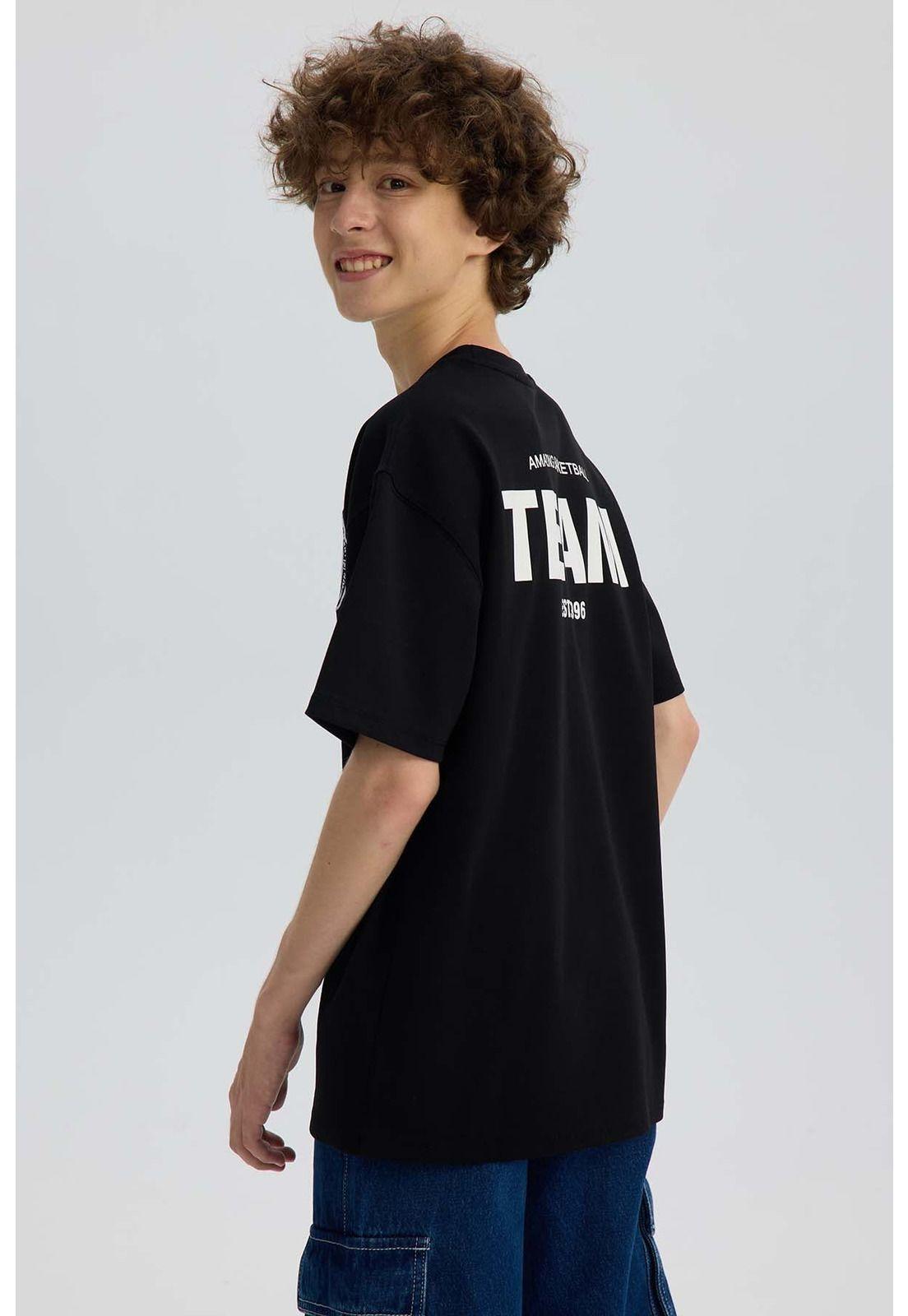 Polera Niño College Negro-2