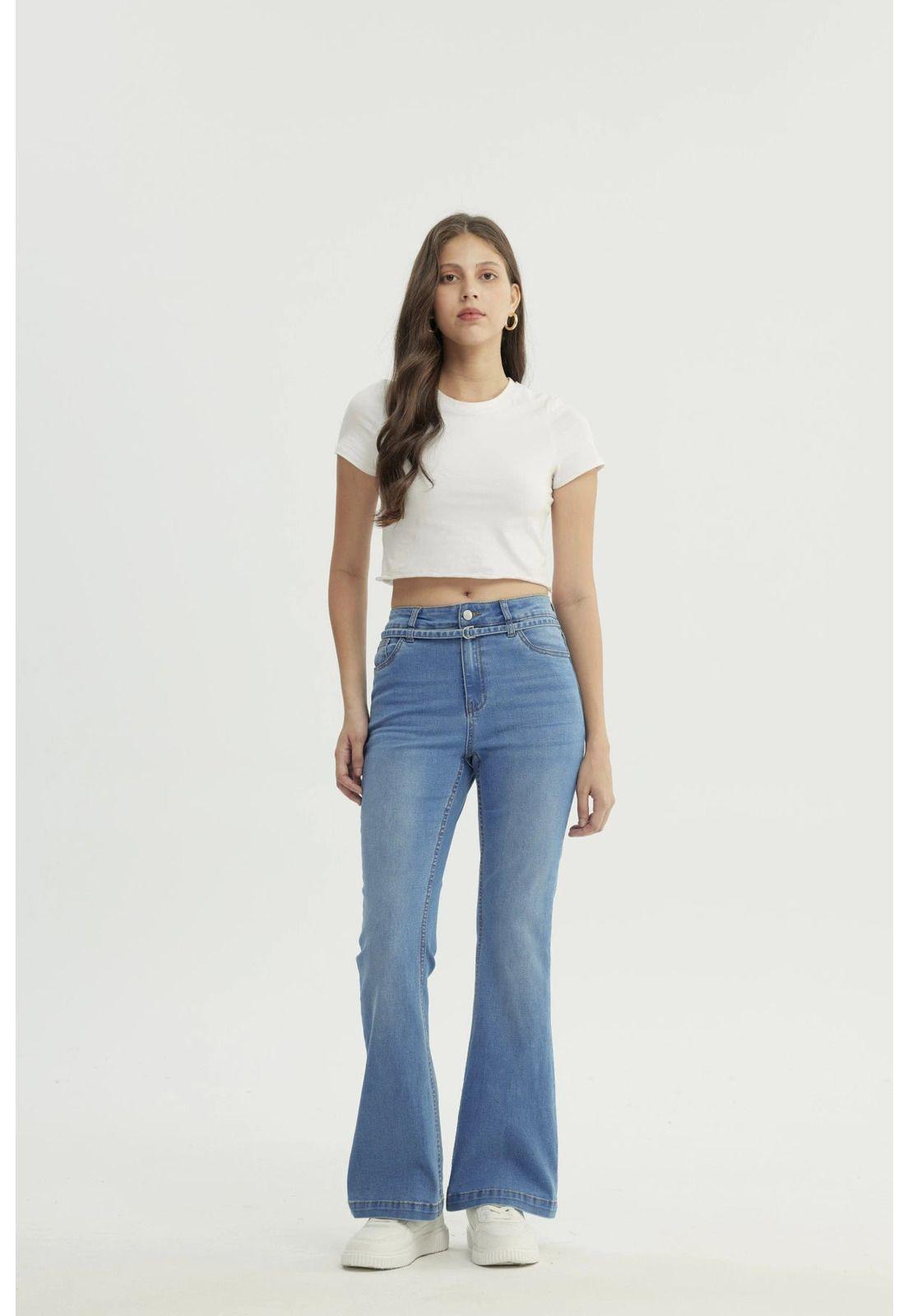 Jeans Mujer Flare Azul - X-3