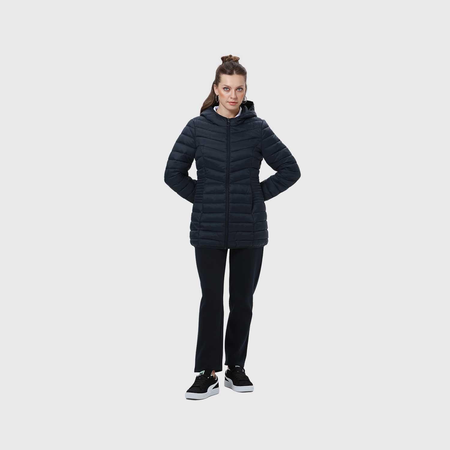 Parka Escolar Mujer Juvenil Larga Azul Fashion's Park-3