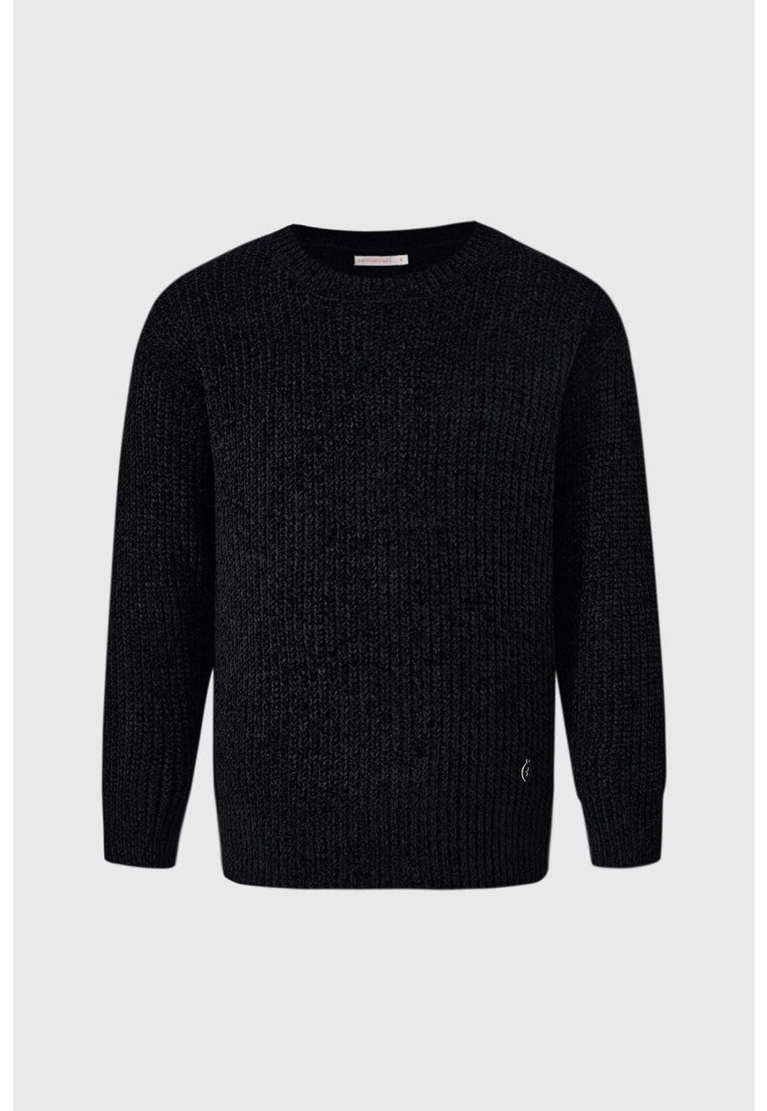Sweater Niña Chenille Negro-0