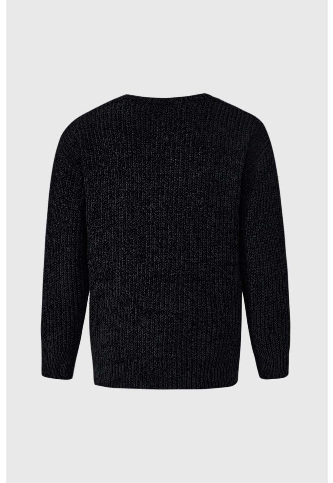 Sweater Niña Chenille Negro-1