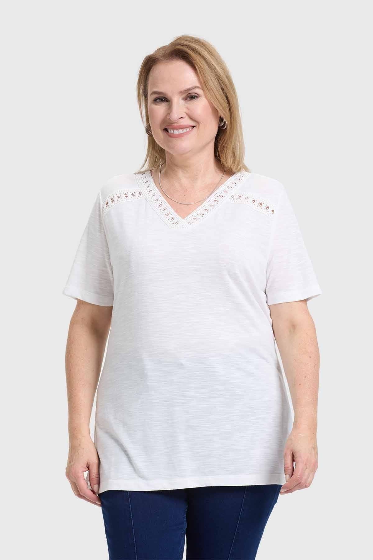 Polera Mujer Detalle Macramé Crudo-1