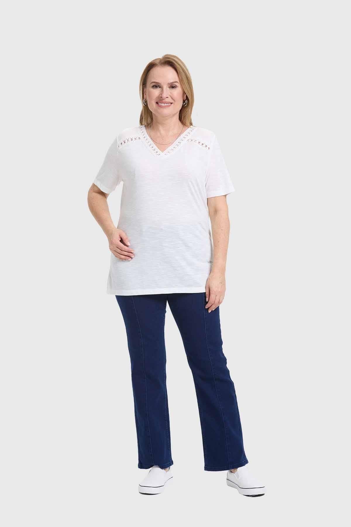 Polera Mujer Detalle Macramé Crudo-3