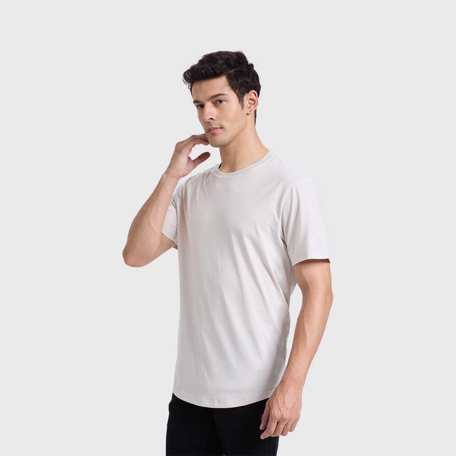 Polera Hombre Long Fit Básica Beige Fashions Park-1