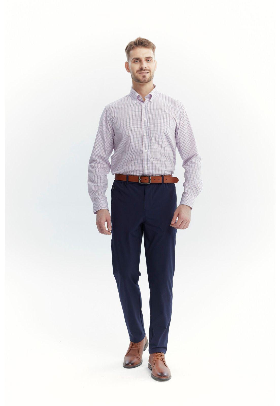 Camisa Hombre Regular Rosado-3
