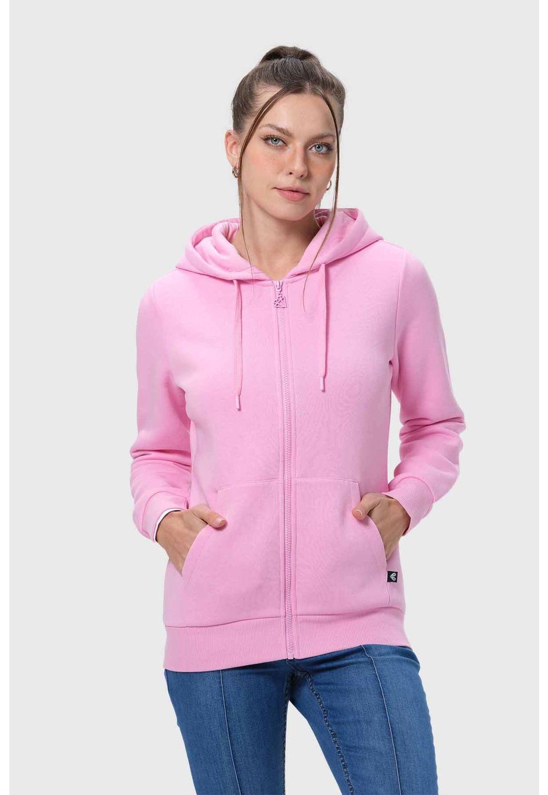 Polerón Mujer Hoodie Rosado-0