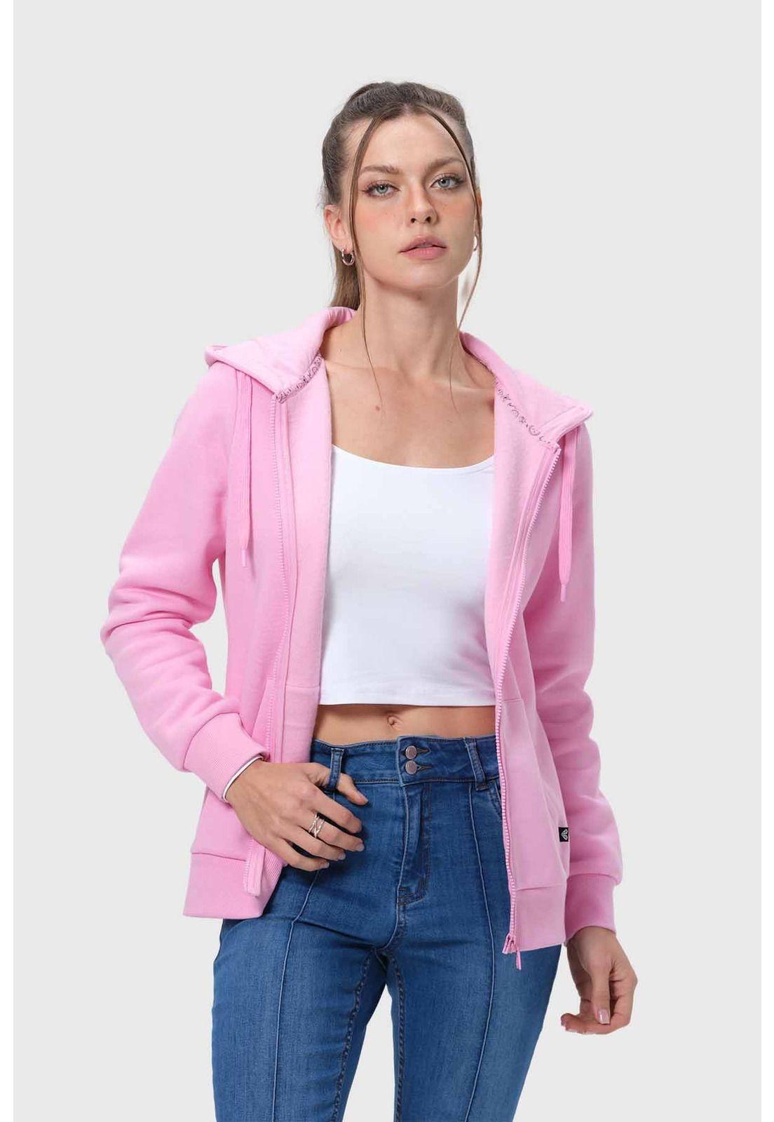 Polerón Mujer Hoodie Rosado-1