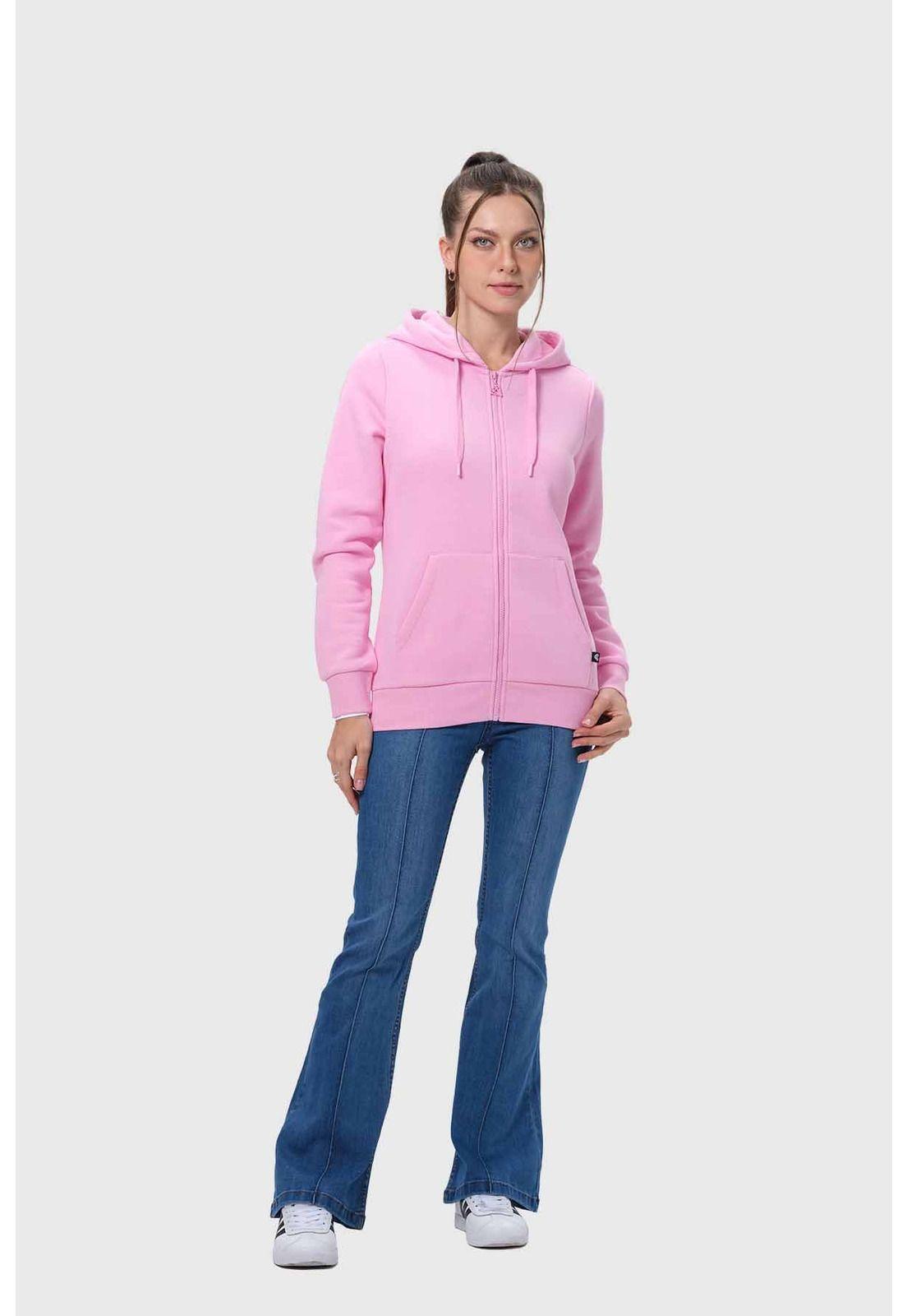 Polerón Mujer Hoodie Rosado-3