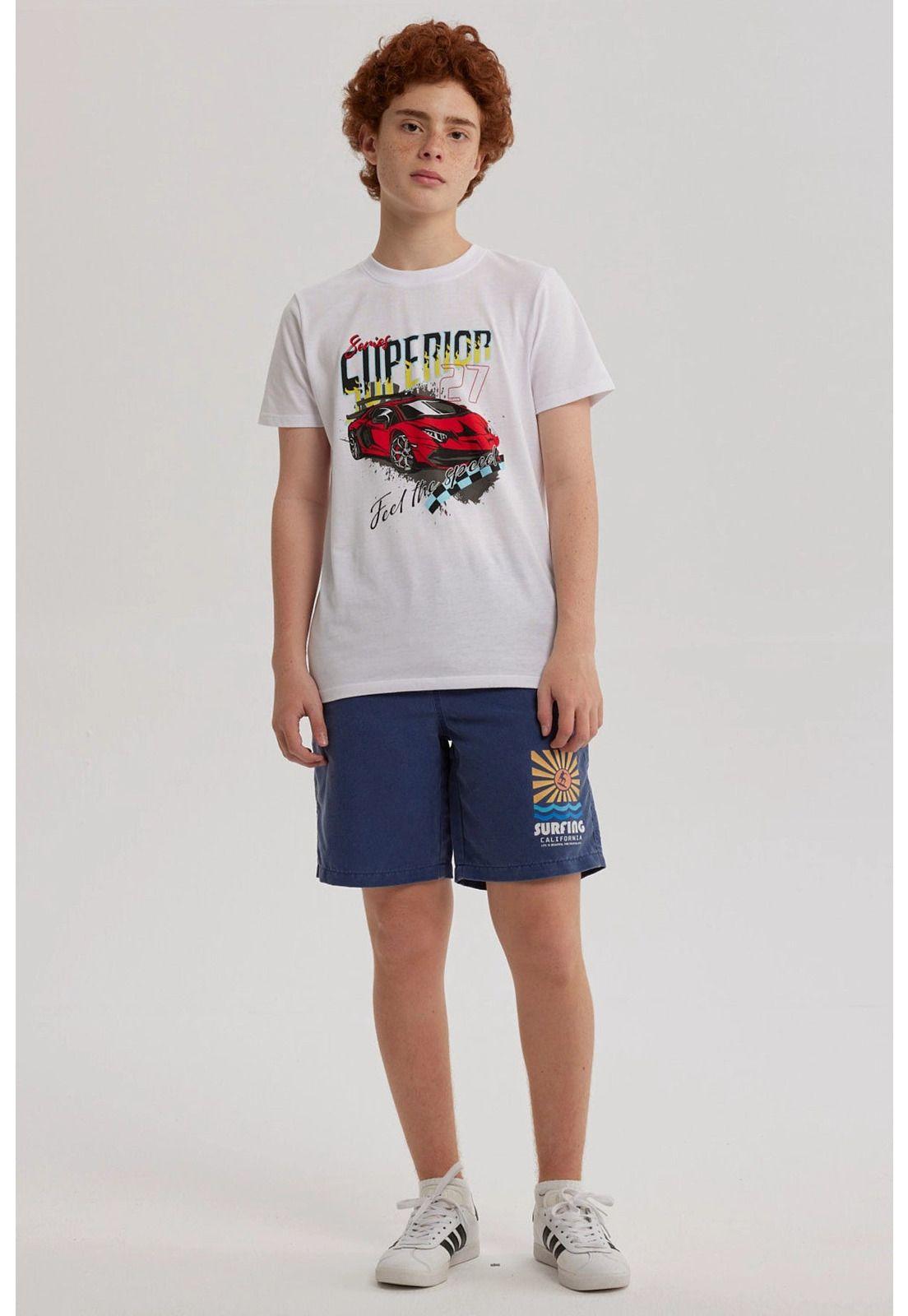 Short De Baño Niño Deslavado Azul-3