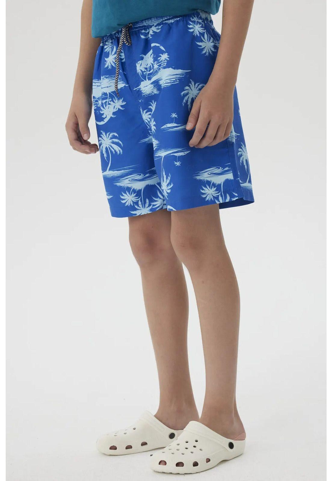 Short de Baño Niño Básico Azul-1