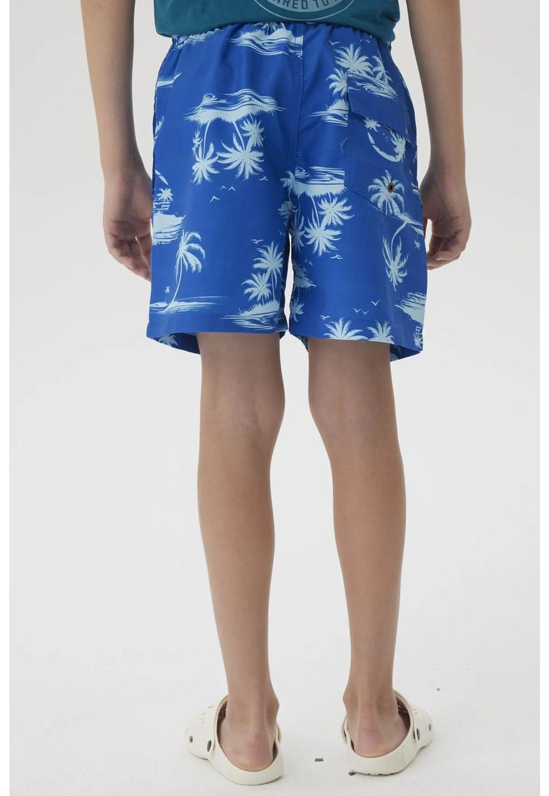 Short de Baño Niño Básico Azul-2