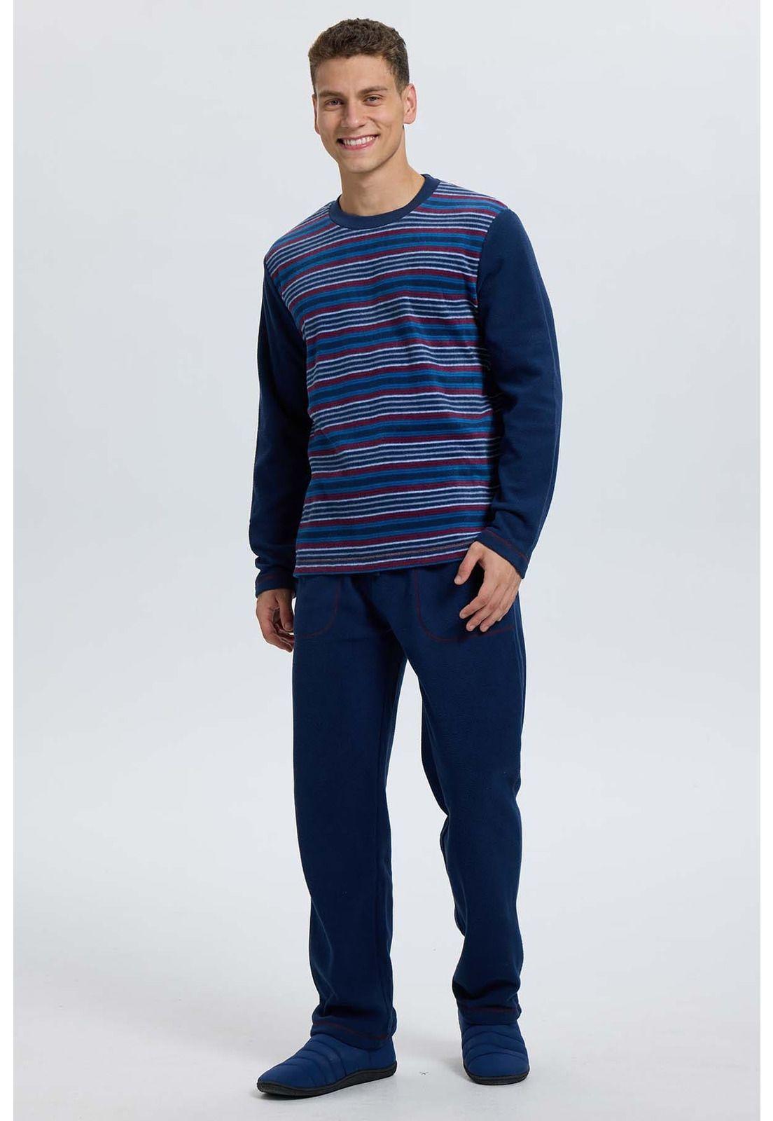 Pijama Hombre Cr Polar Azul - ll-0