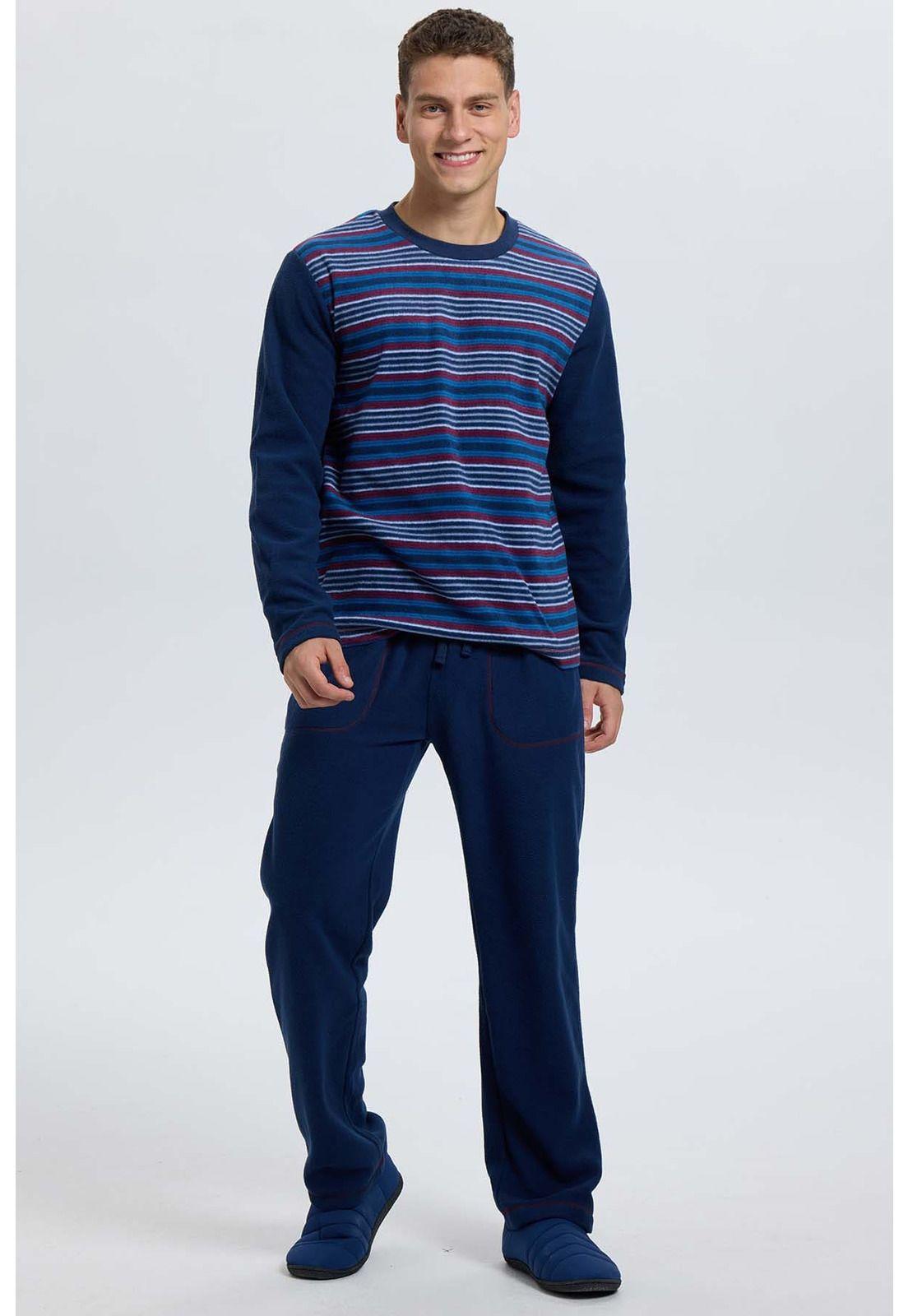 Pijama Hombre Cr Polar Azul - ll-1