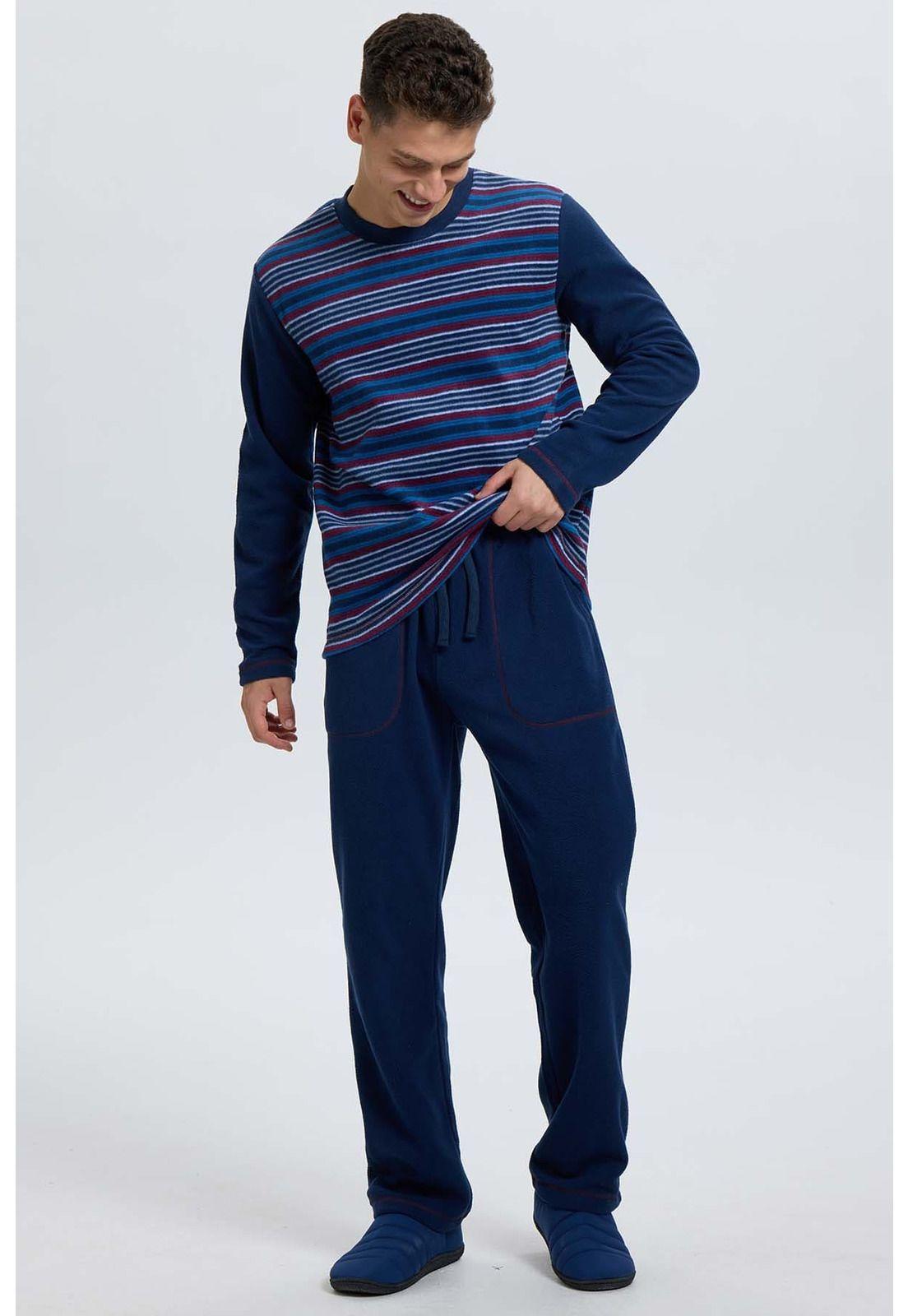 Pijama Hombre Cr Polar Azul - ll-3