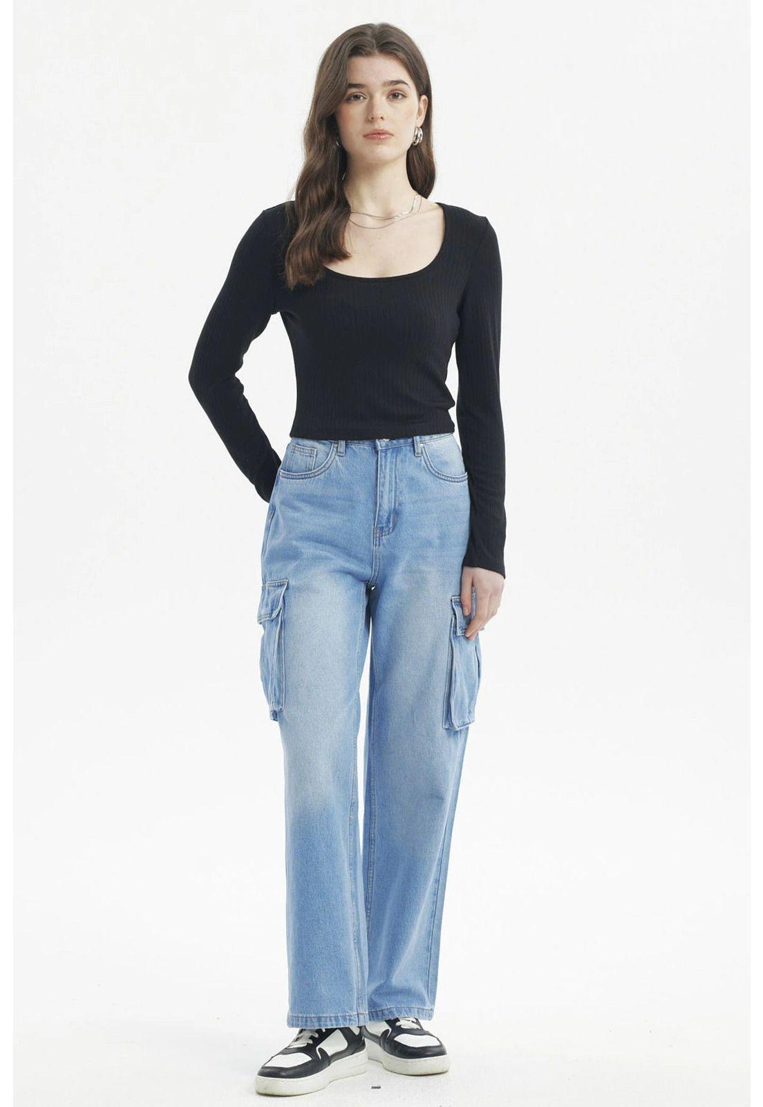 Polera Mujer Rib Negro - lll-3