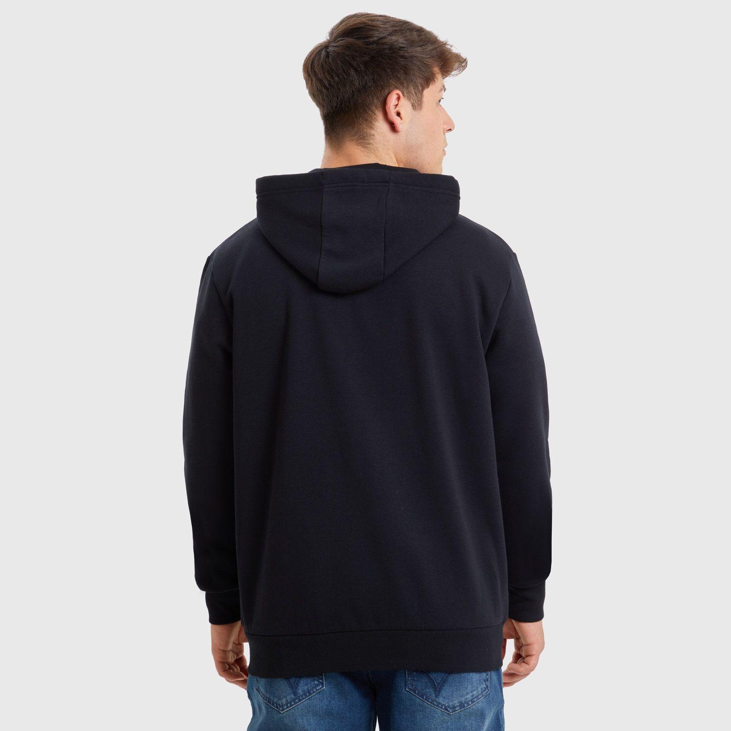 Polerón Hoodie Básico Full Negro Hombre-2
