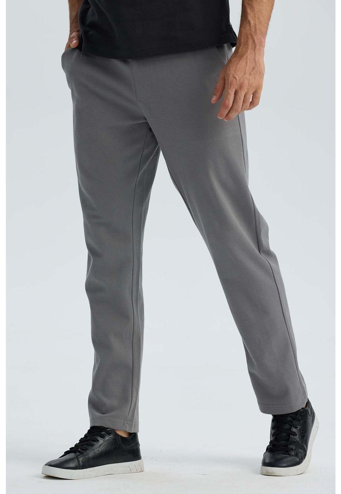 Pantalón Hombre Chino Gris-2