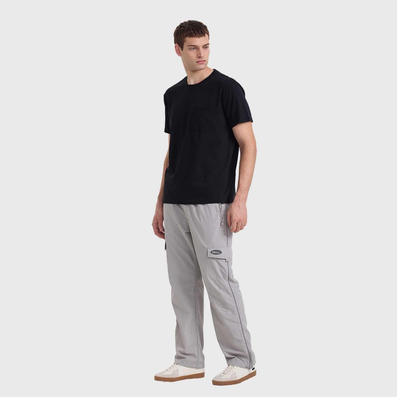 Polera Hombre Básica Con Bolsillo Negro Fashion's Park-3