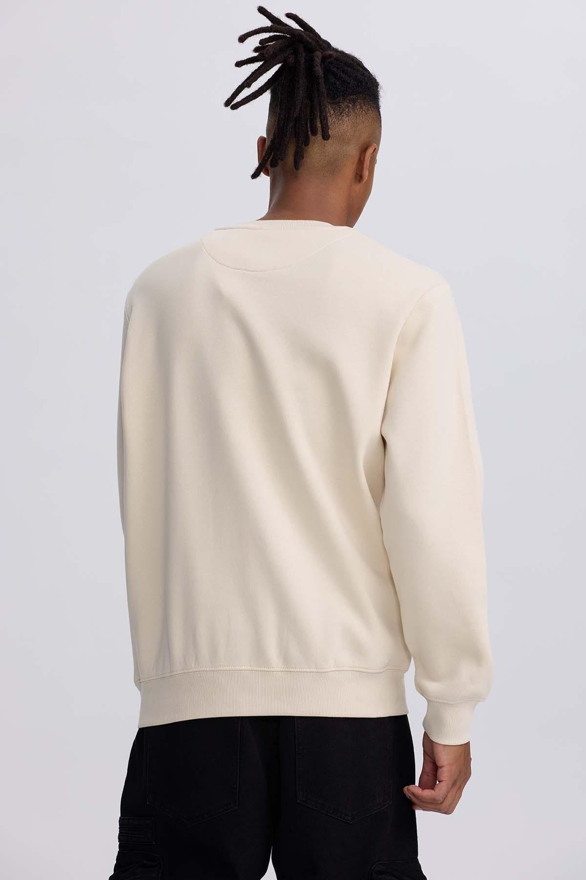 Polerón Hombre Liso Beige-2