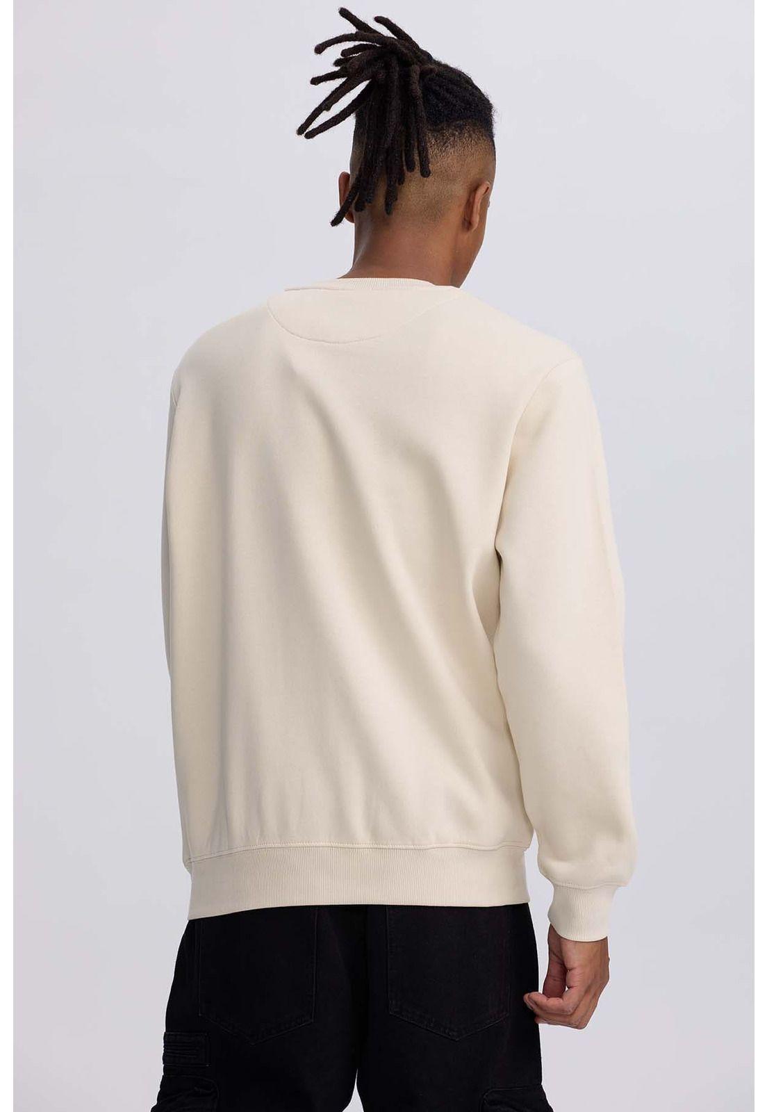 Polerón Hombre Liso Beige-2