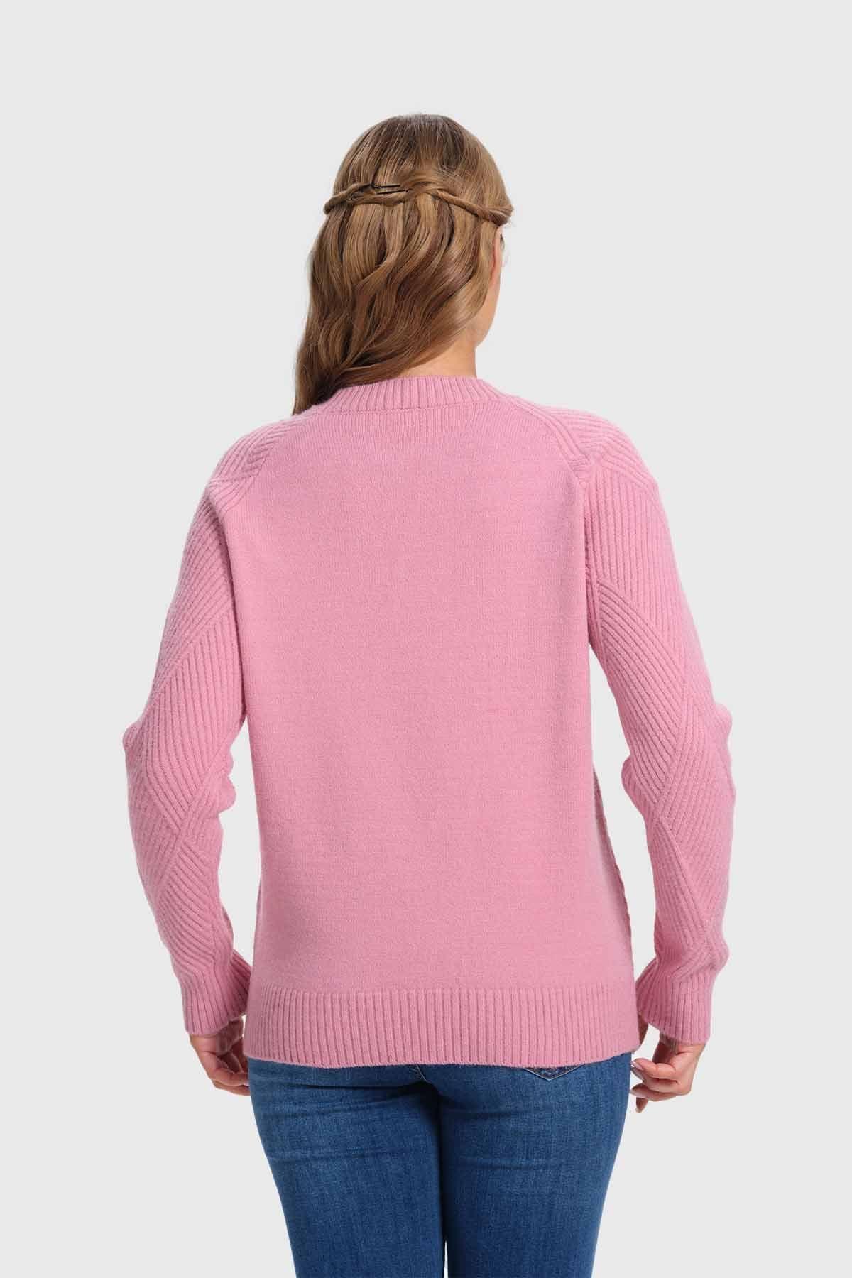 Sweater Mujer Textura Malva-2