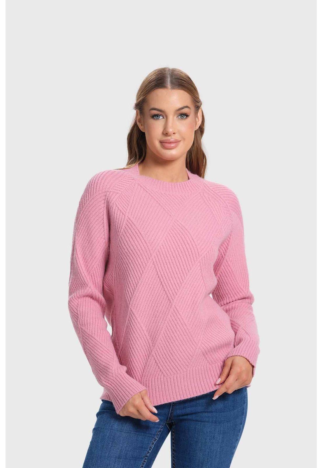 Sweater Mujer Textura Malva-0