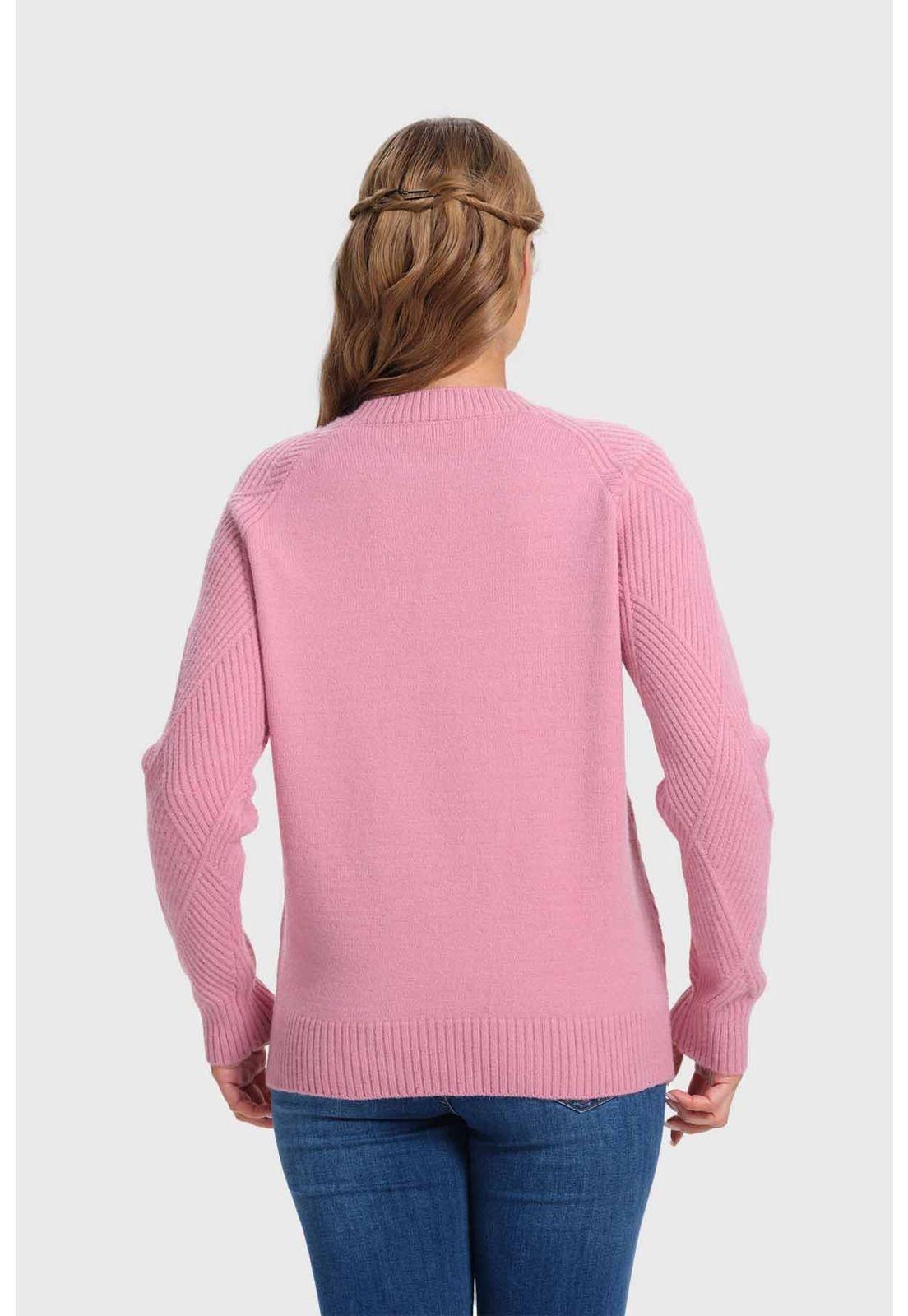 Sweater Mujer Textura Malva-2