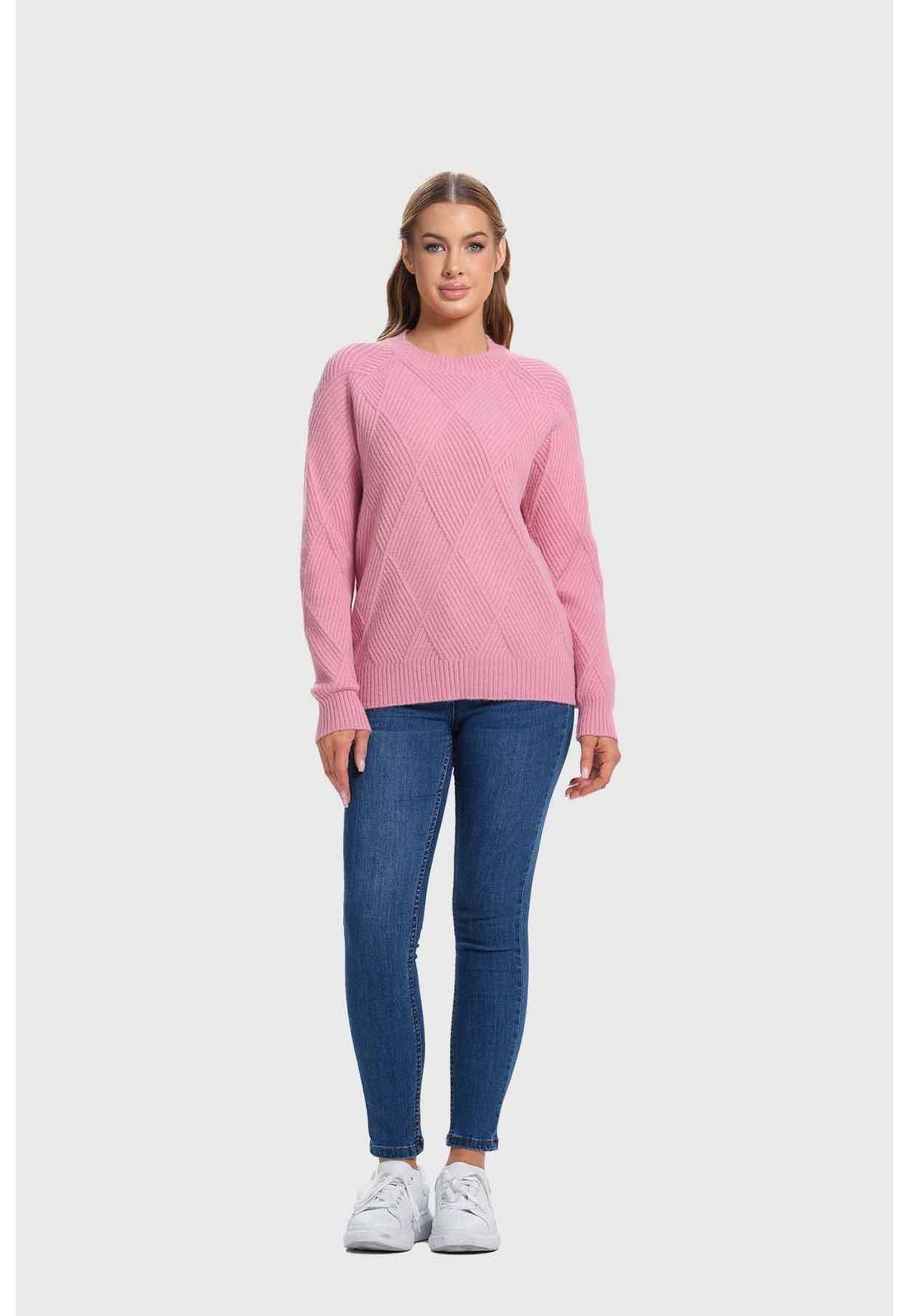Sweater Mujer Textura Malva-3