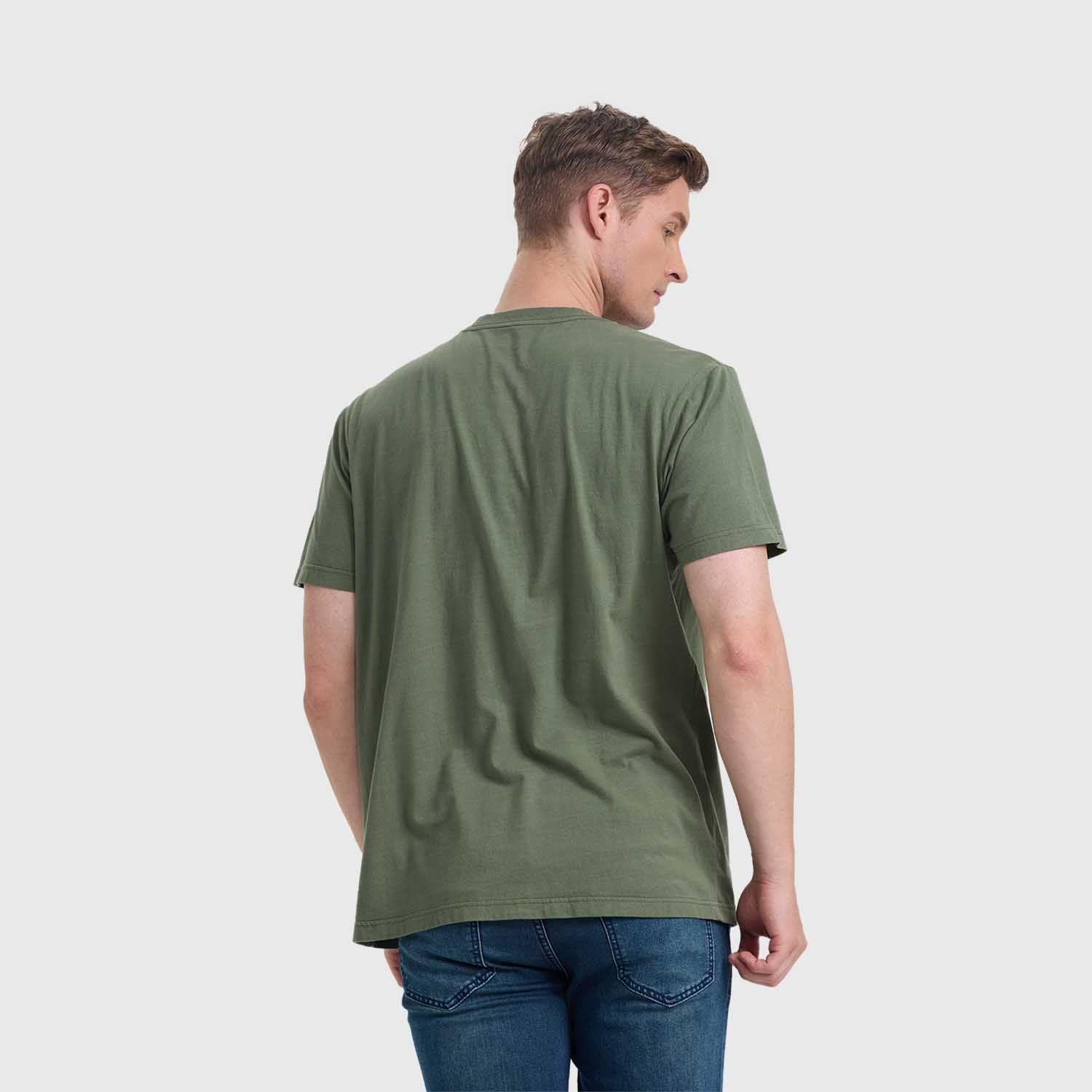 Polera Hombre Tres Botones Verde Militar Fashion's Park-2