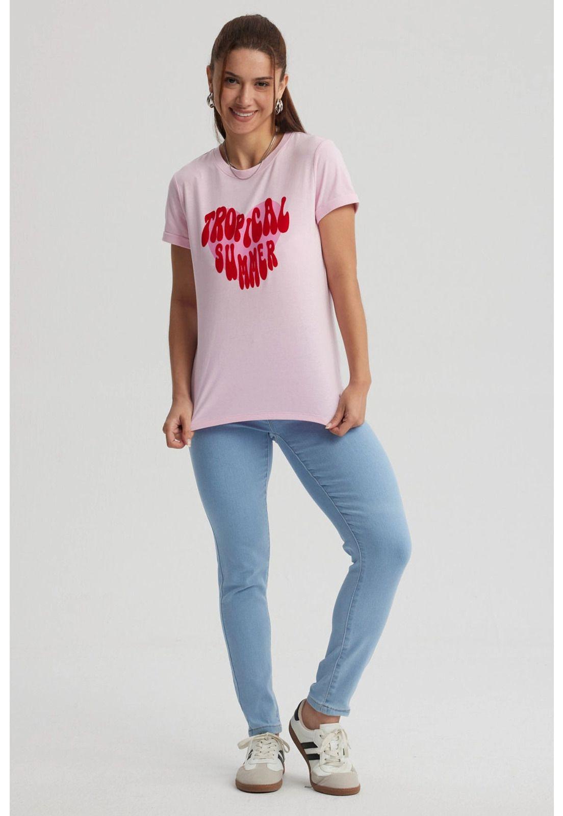 Polera Mujer Gráfica Roll Up Rosa-3