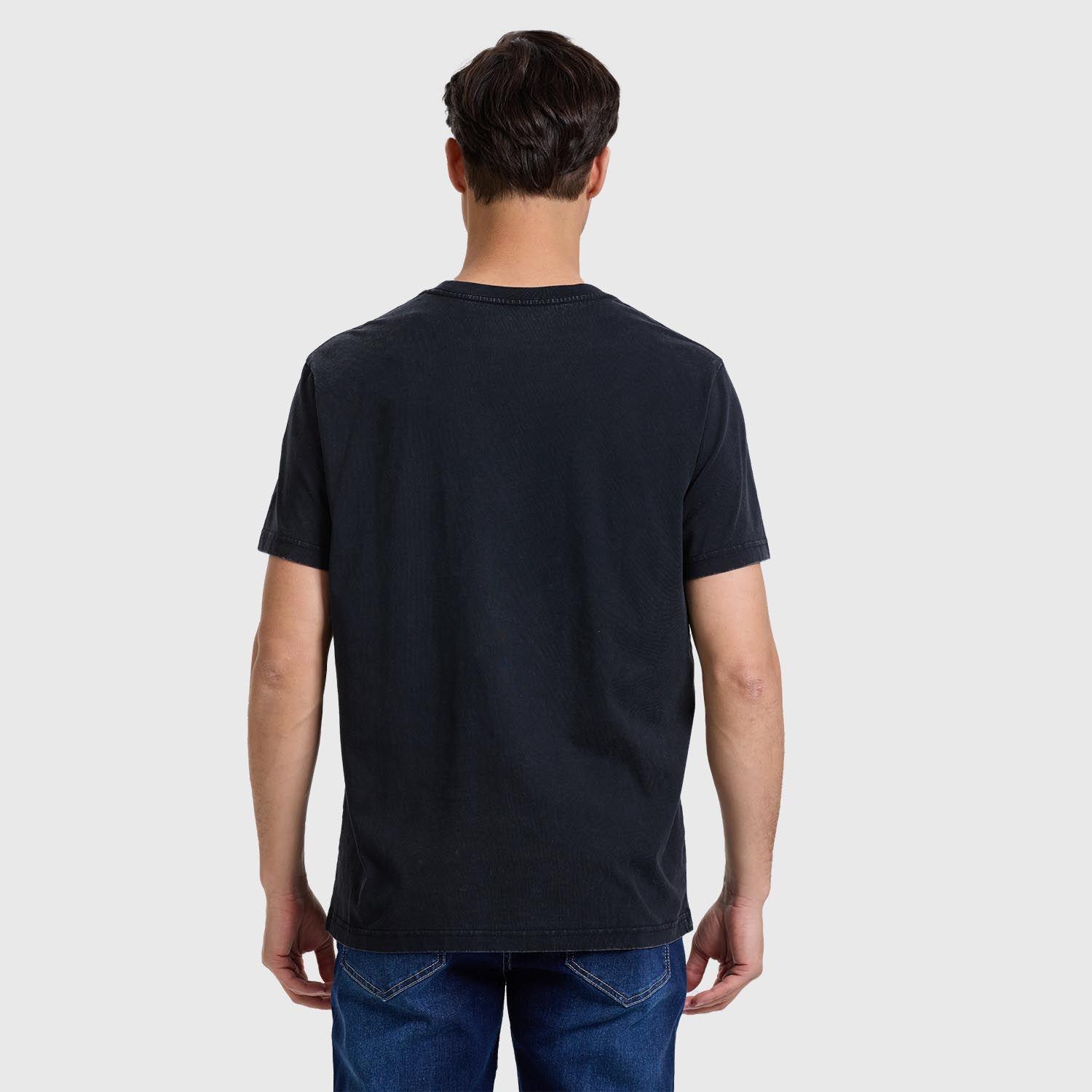 Polera Hombre Acid Wash Print Negro-2