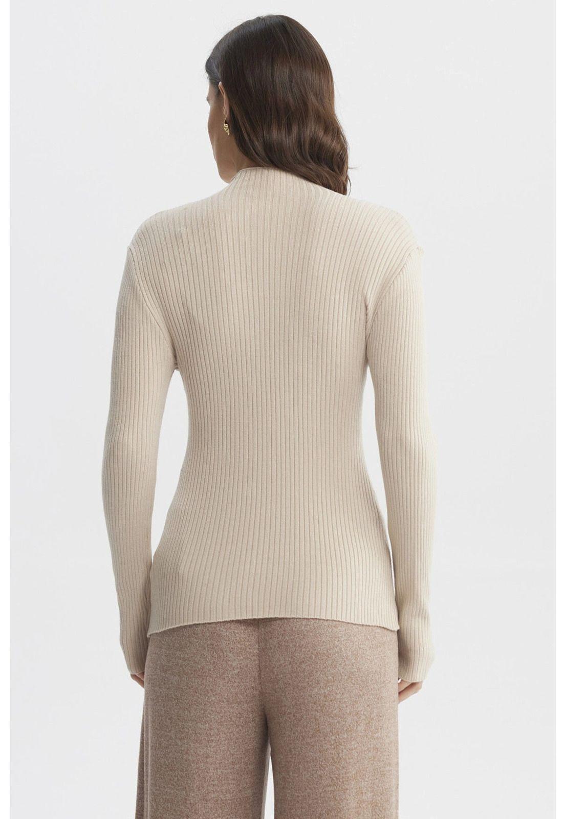 Sweater Mujer Ajustado Arena-2