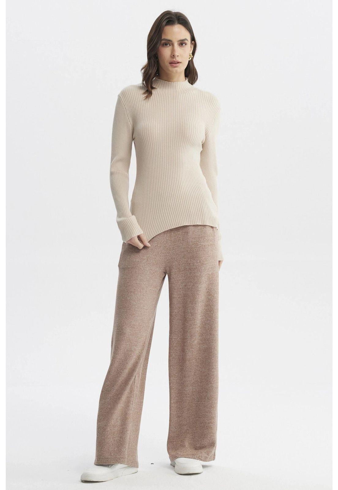 Sweater Mujer Ajustado Arena-3