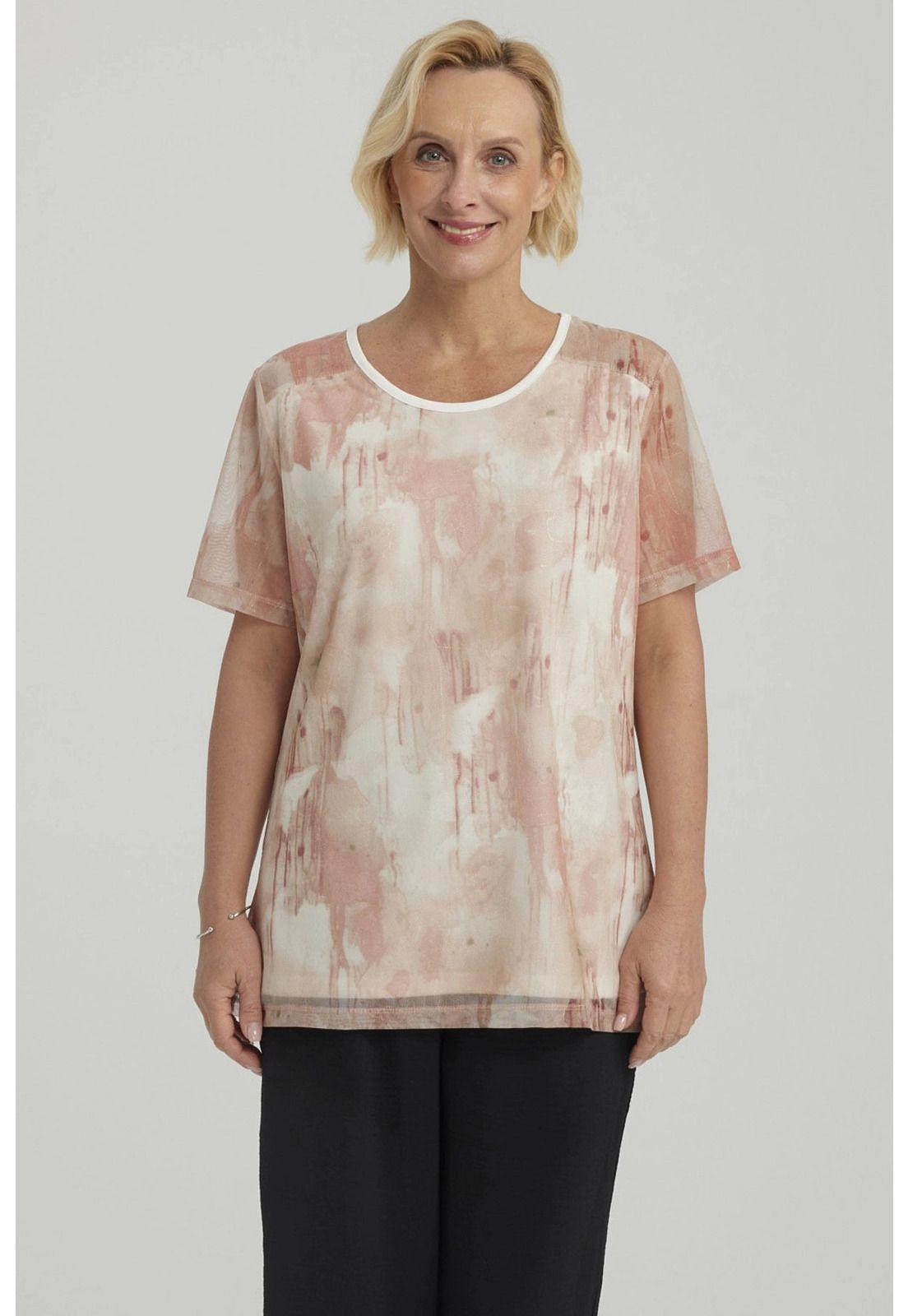 Polera Mujer Detalle Folia Palo Rosa-0