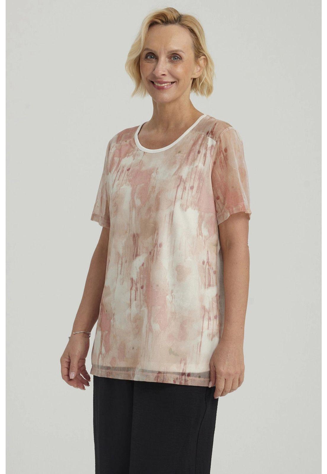 Polera Mujer Detalle Folia Palo Rosa-1